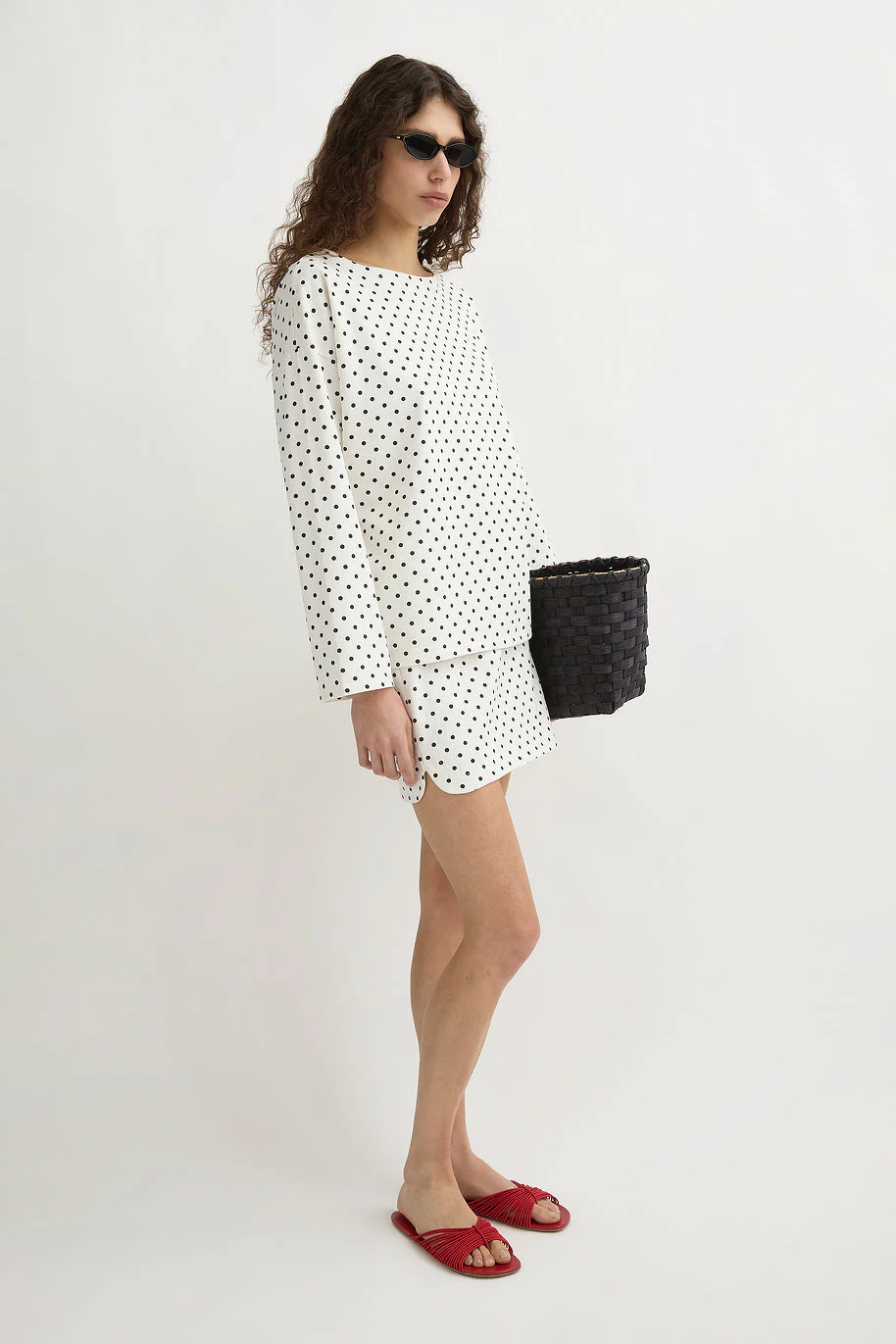 Posse - BEA SKIRT - CREAM BLACK POLKA DOT - Image 3