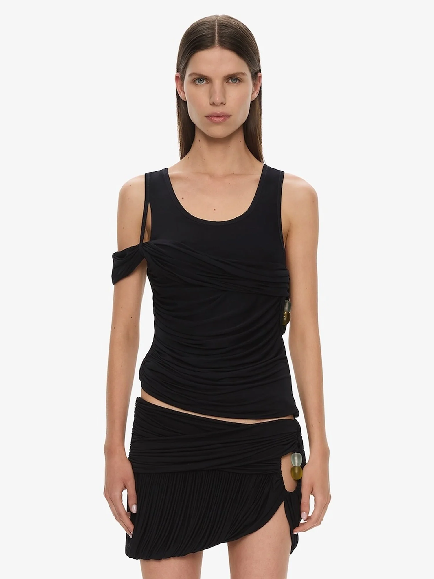 Christopher Esber - Beach Glass Shawl Jersey Tank