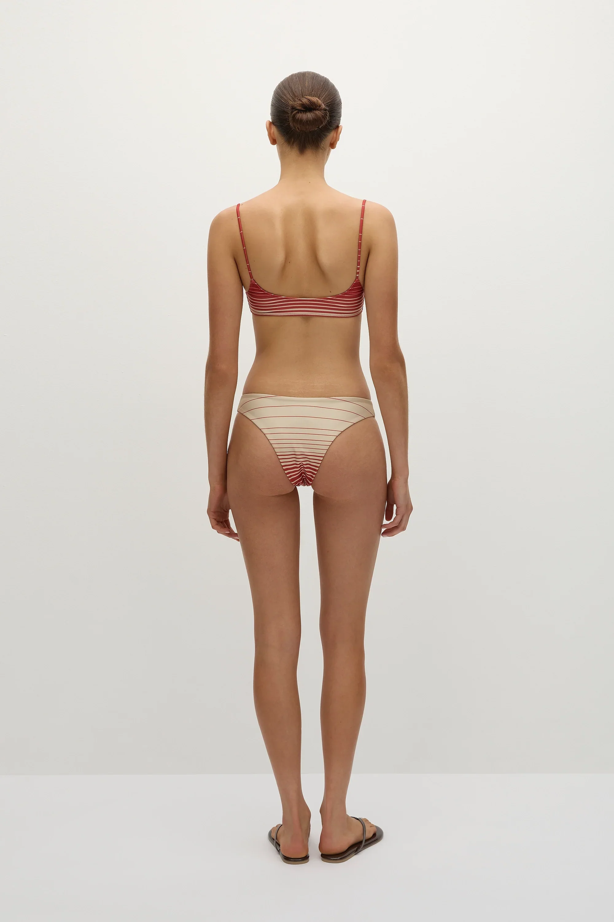 Faithfull - Bebe Bikini Bottom Accordion Stripe Amber Fawn - Final Sale - Image 3