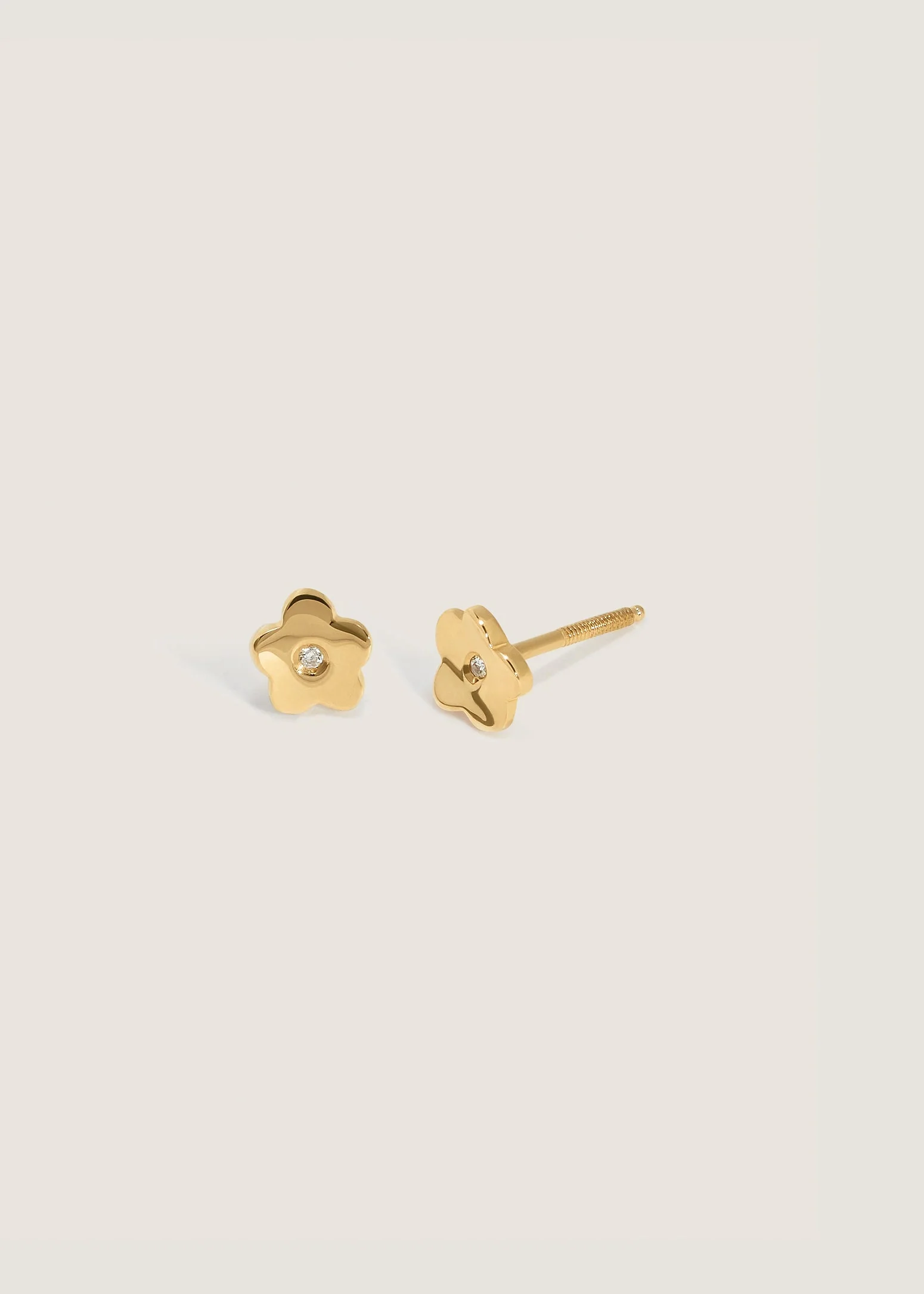 Kinn - Bébé Flower Stud Earrings Diamond - Image 4