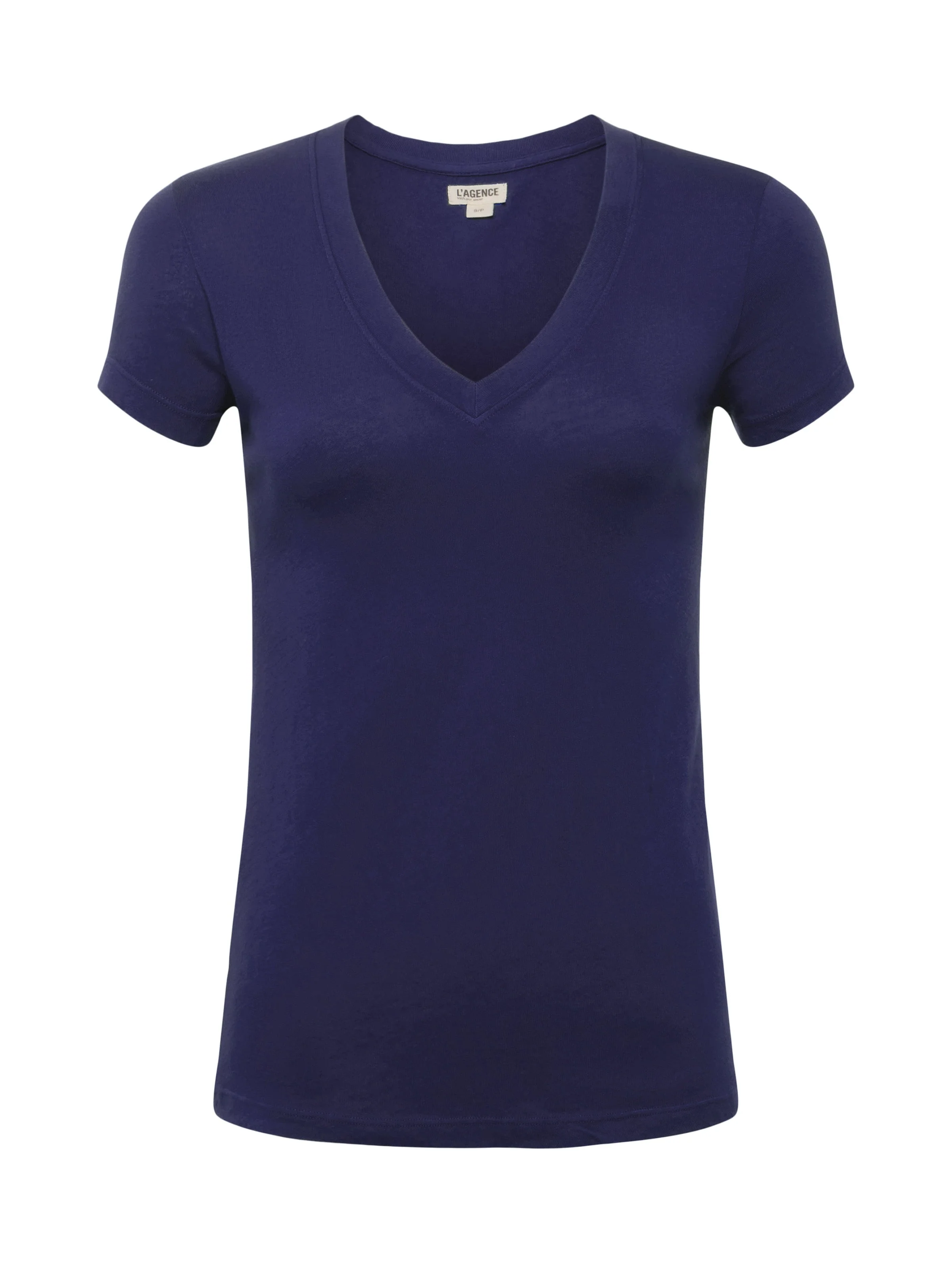 L'AGENCE - Becca Cotton V - Neck Tee - Image 10