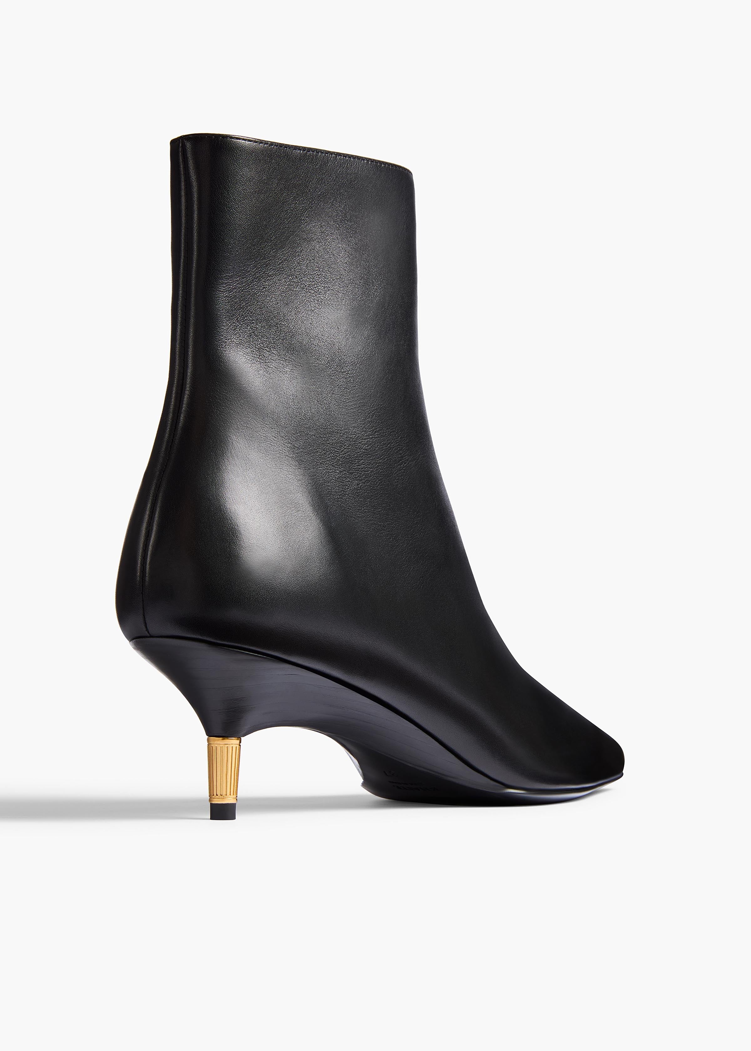 Khaite - Bella Ankle Boot in Black Leather - Image 3