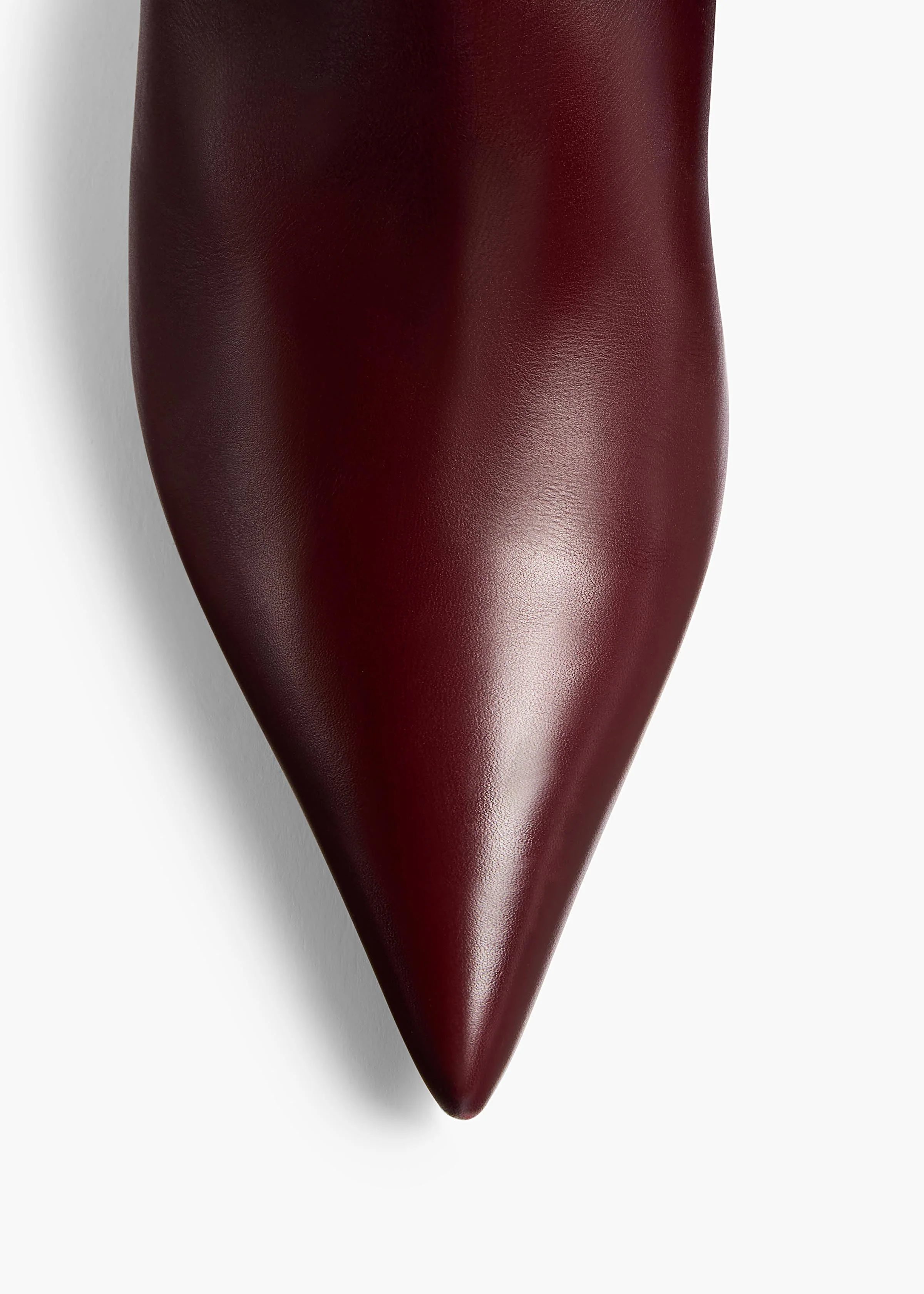 Khaite - Bella Ankle Boot in Bordeaux Vintage Calf Leather - Image 4