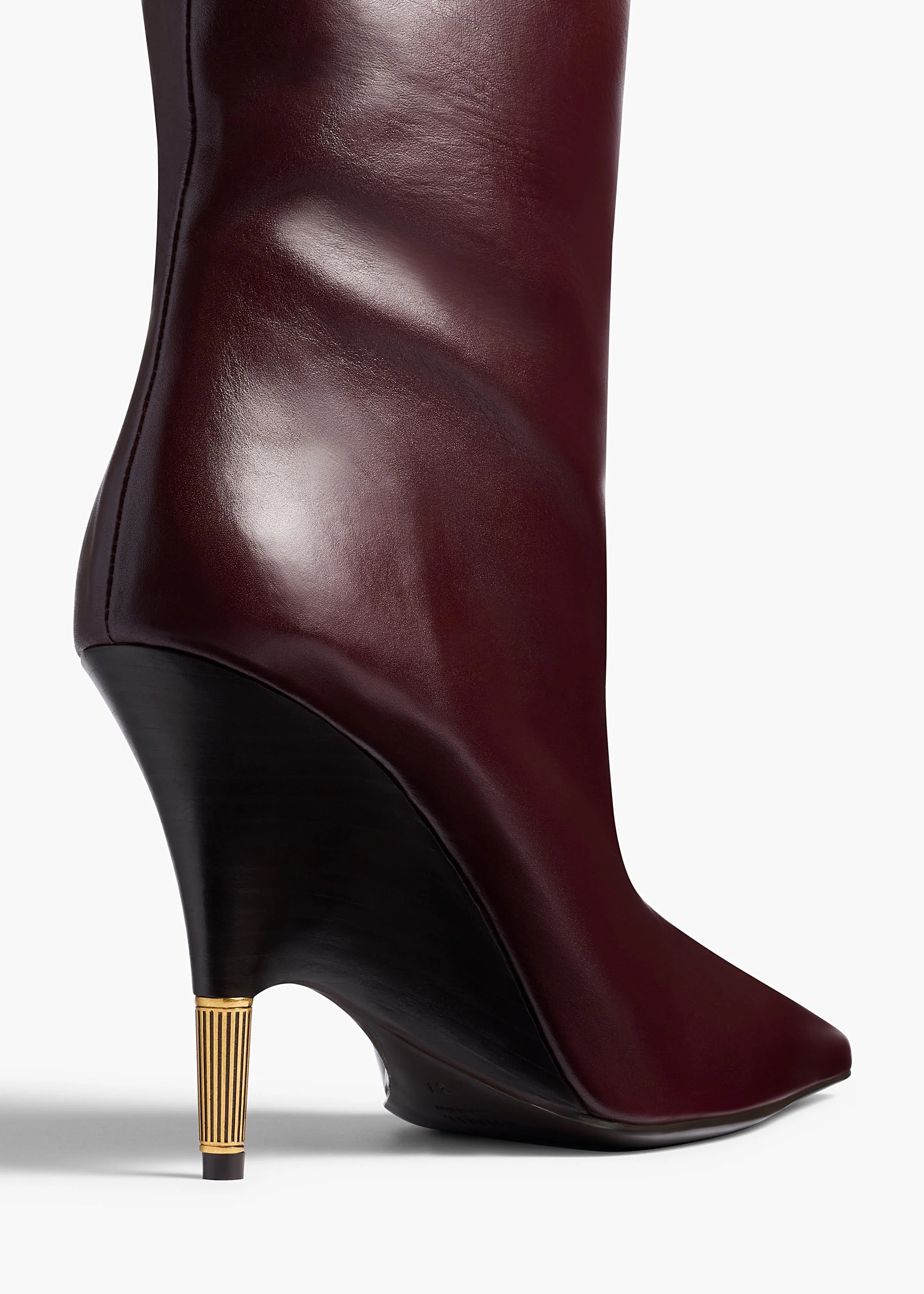 Khaite - Bella Knee - High Boot in Bordeaux Vintage Calf - Image 3
