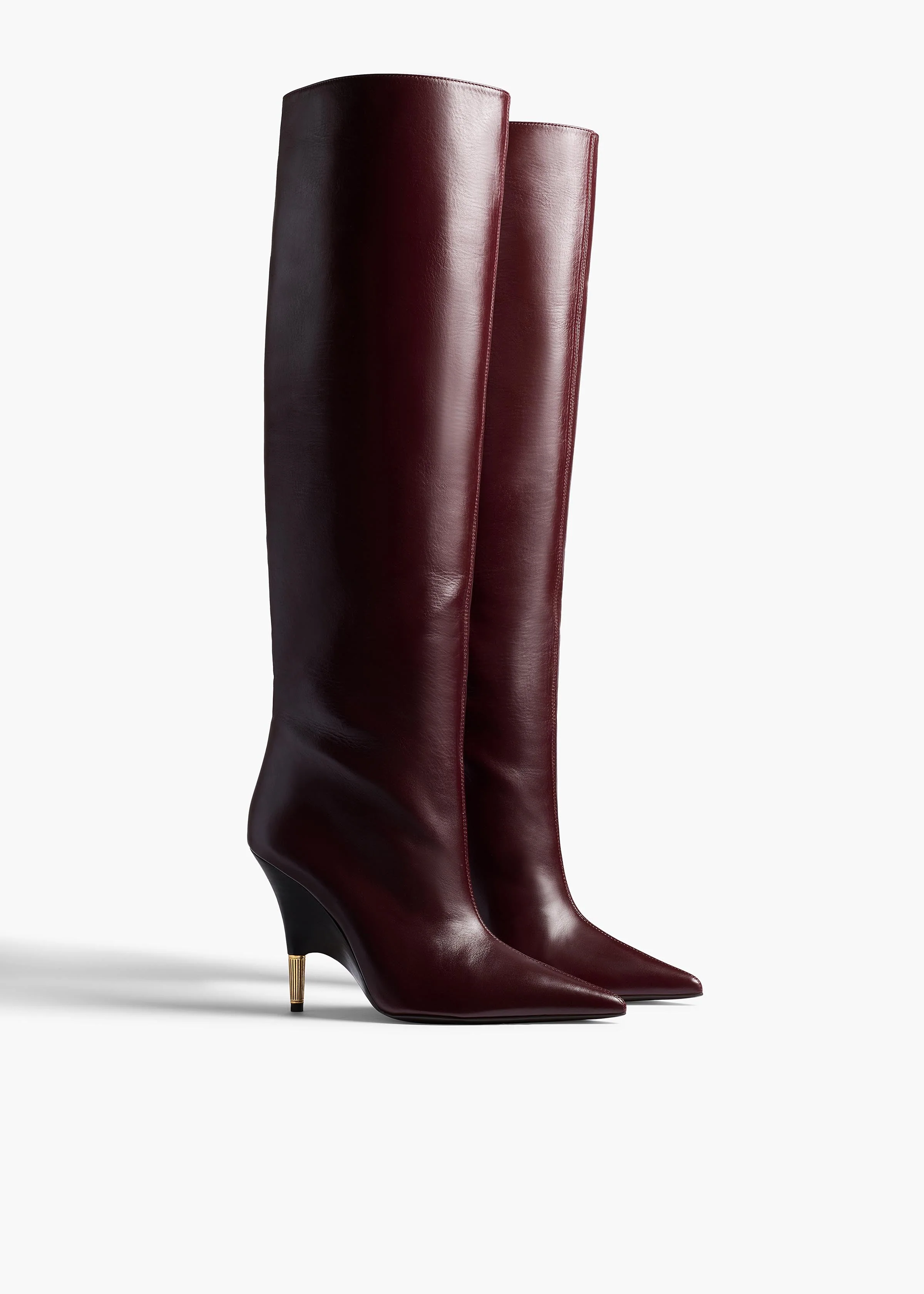 Khaite - Bella Knee - High Boot in Bordeaux Vintage Calf - Image 8