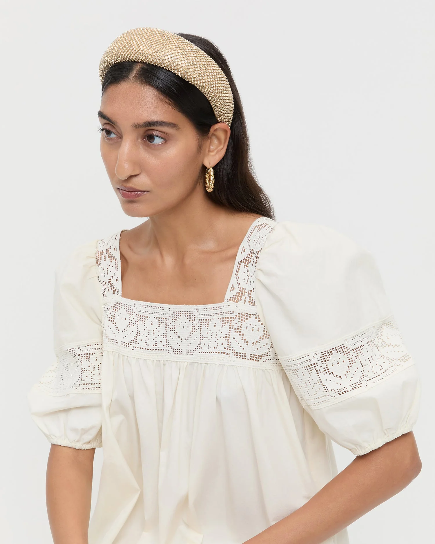Loeffler Randall - Bellamy Gold Diamanté Headband - Image 3