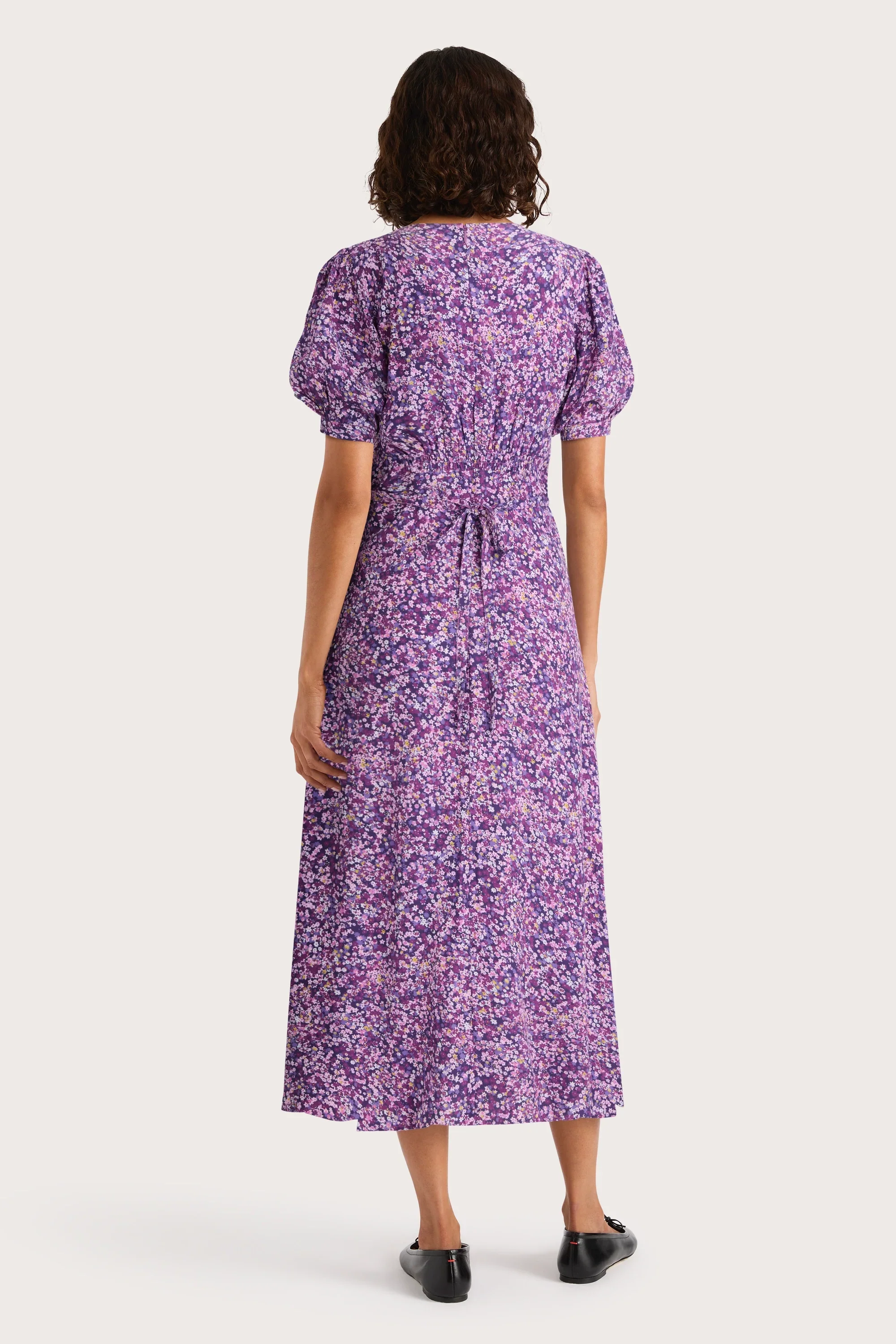 Faithfull - Bellavista Midi Dress Meander Micro Purple - Final Sale - Image 4