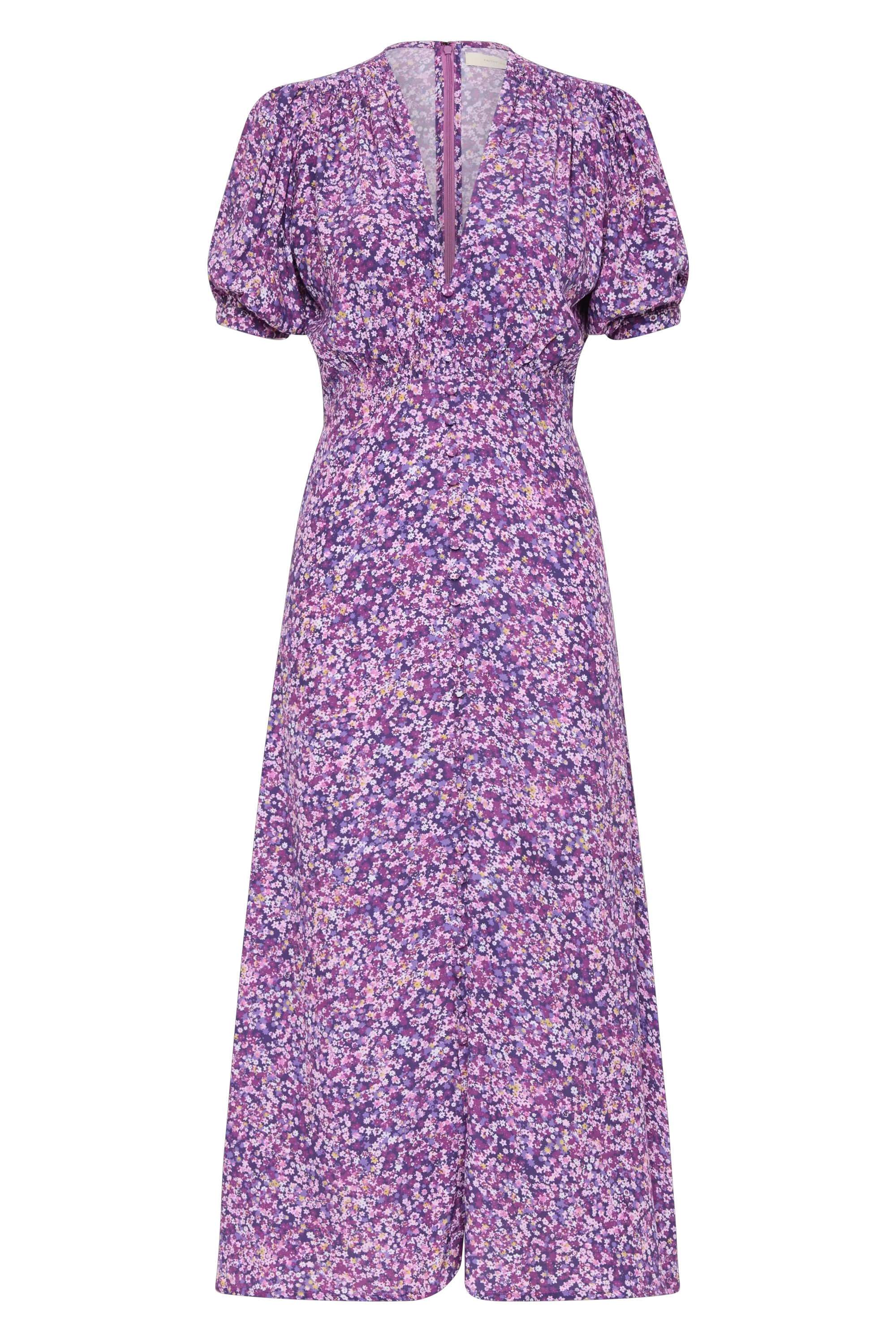 Faithfull - Bellavista Midi Dress Meander Micro Purple - Final Sale - Image 5