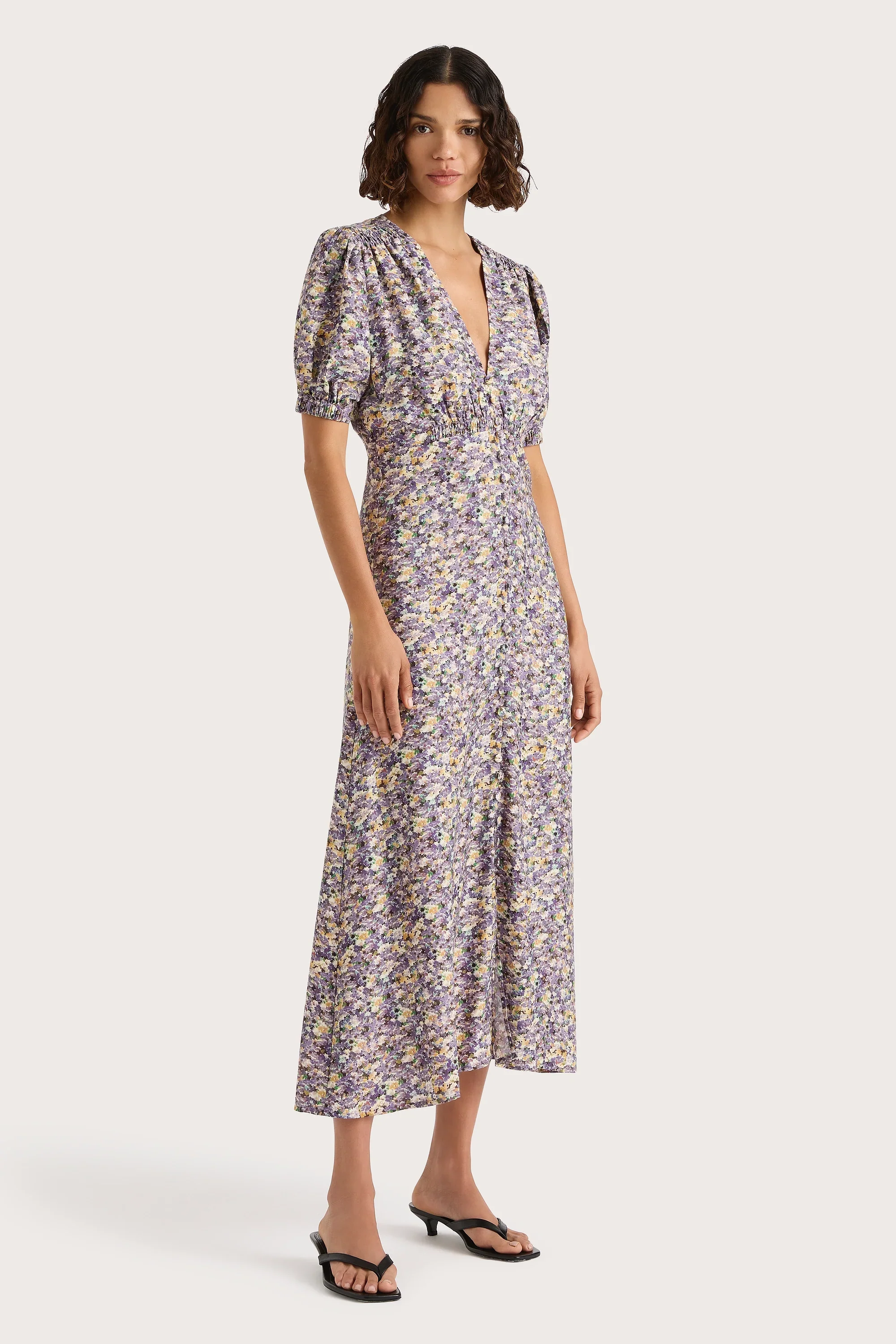 Faithfull - Bellavista Midi Dress Valerie Floral Purple - Final Sale - Image 2
