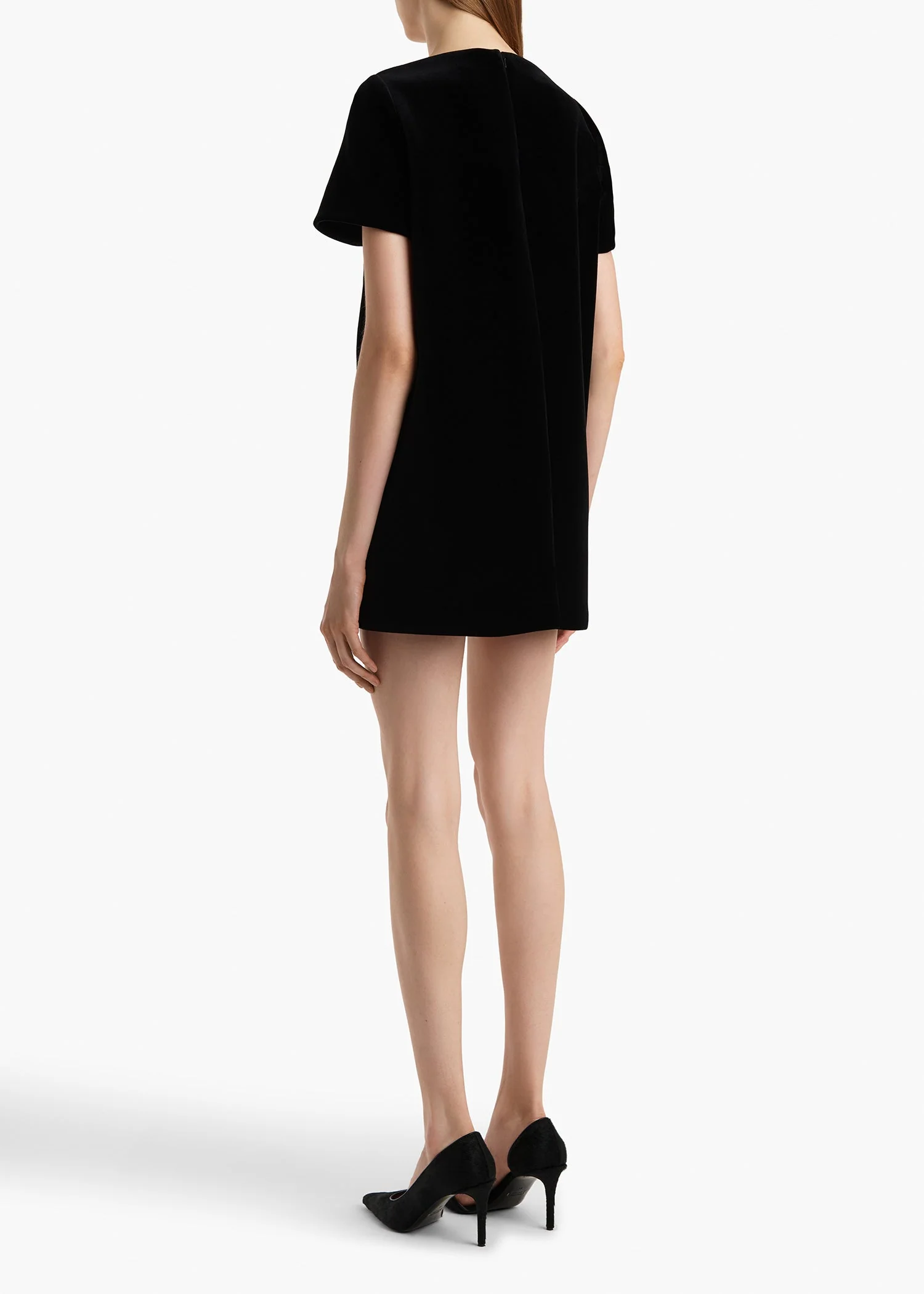 Khaite - Benji Dress in Black Velvet - Image 4