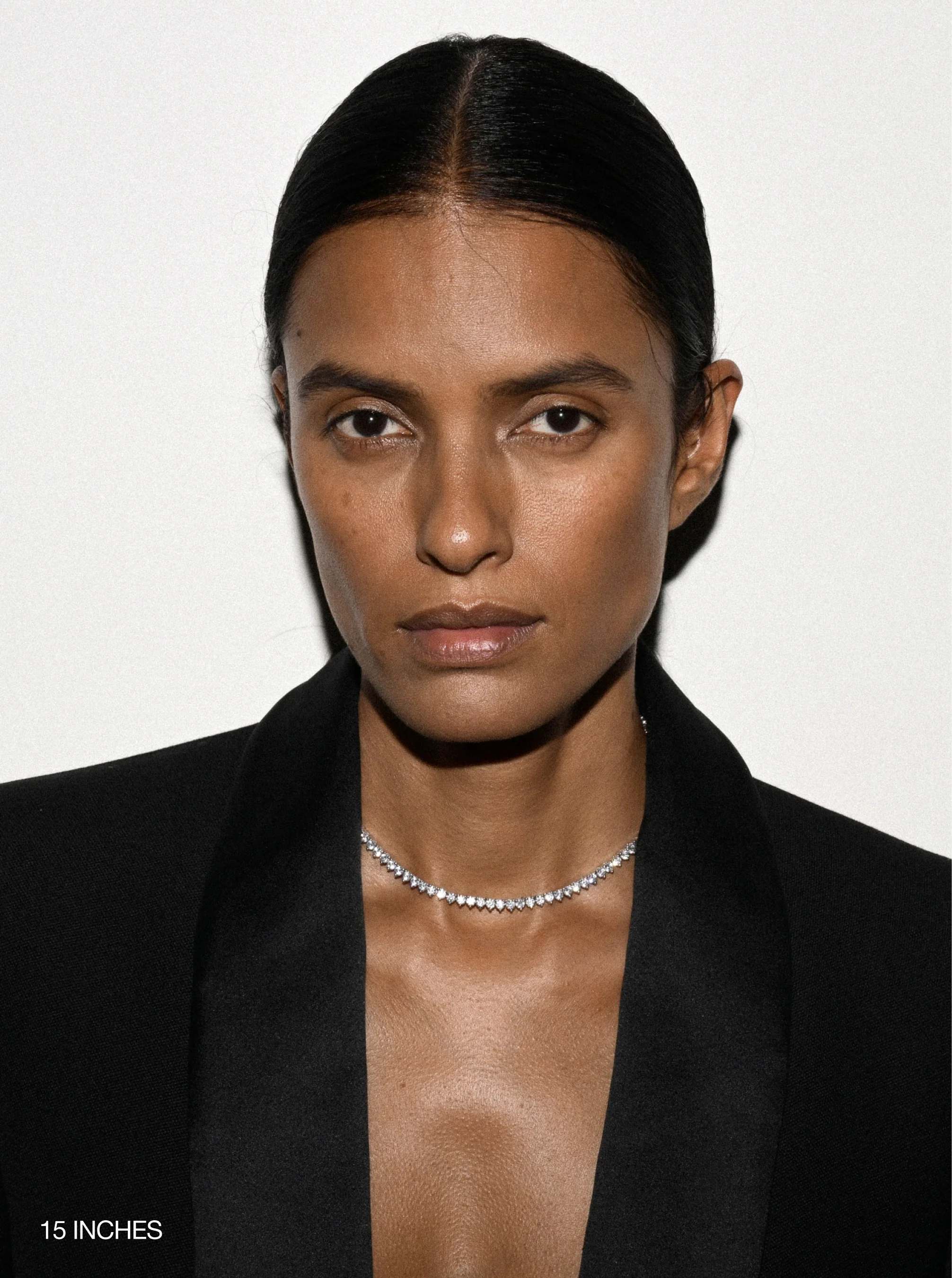 Dorsey - BENNINGTON RIVIÈRE NECKLACE IN LAB WHITE SAPPHIRE - Image 4