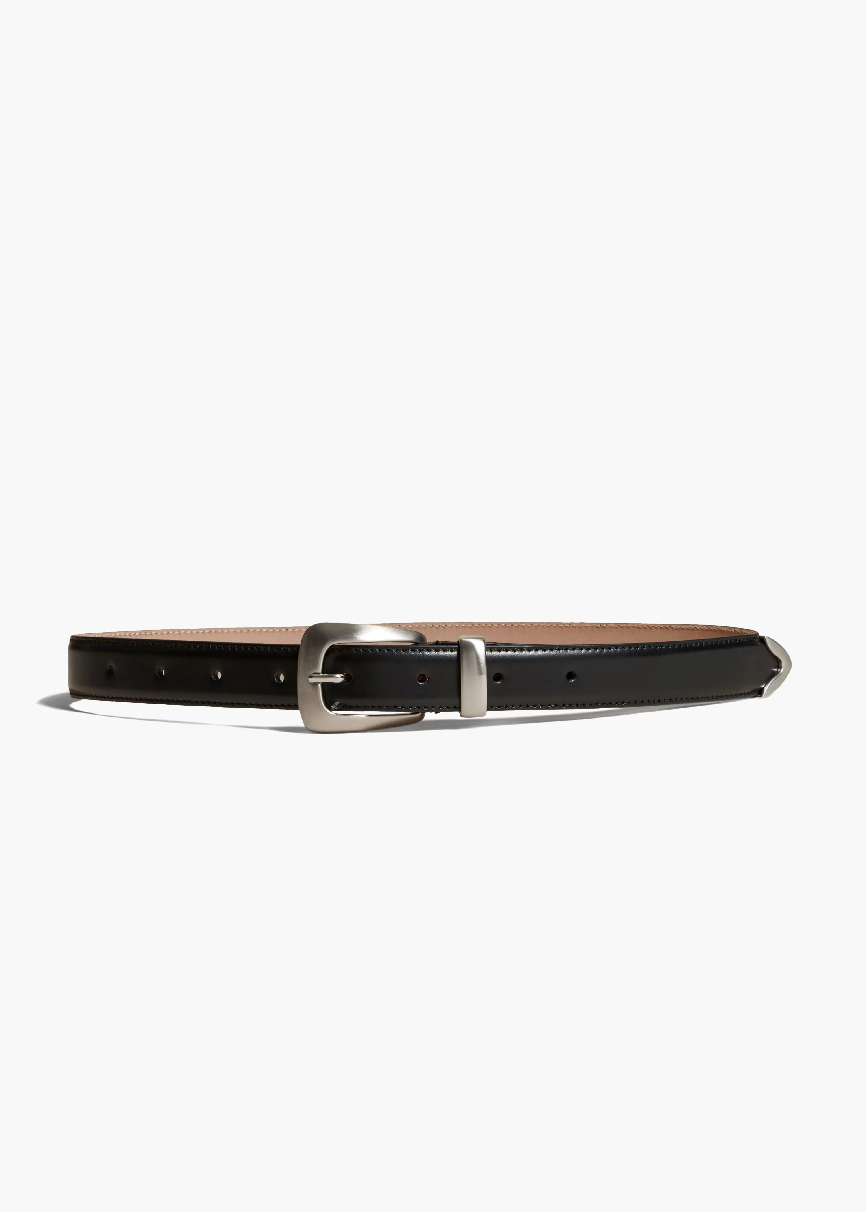 Khaite - Benny Belt in Black Leather with Silver - Image 4