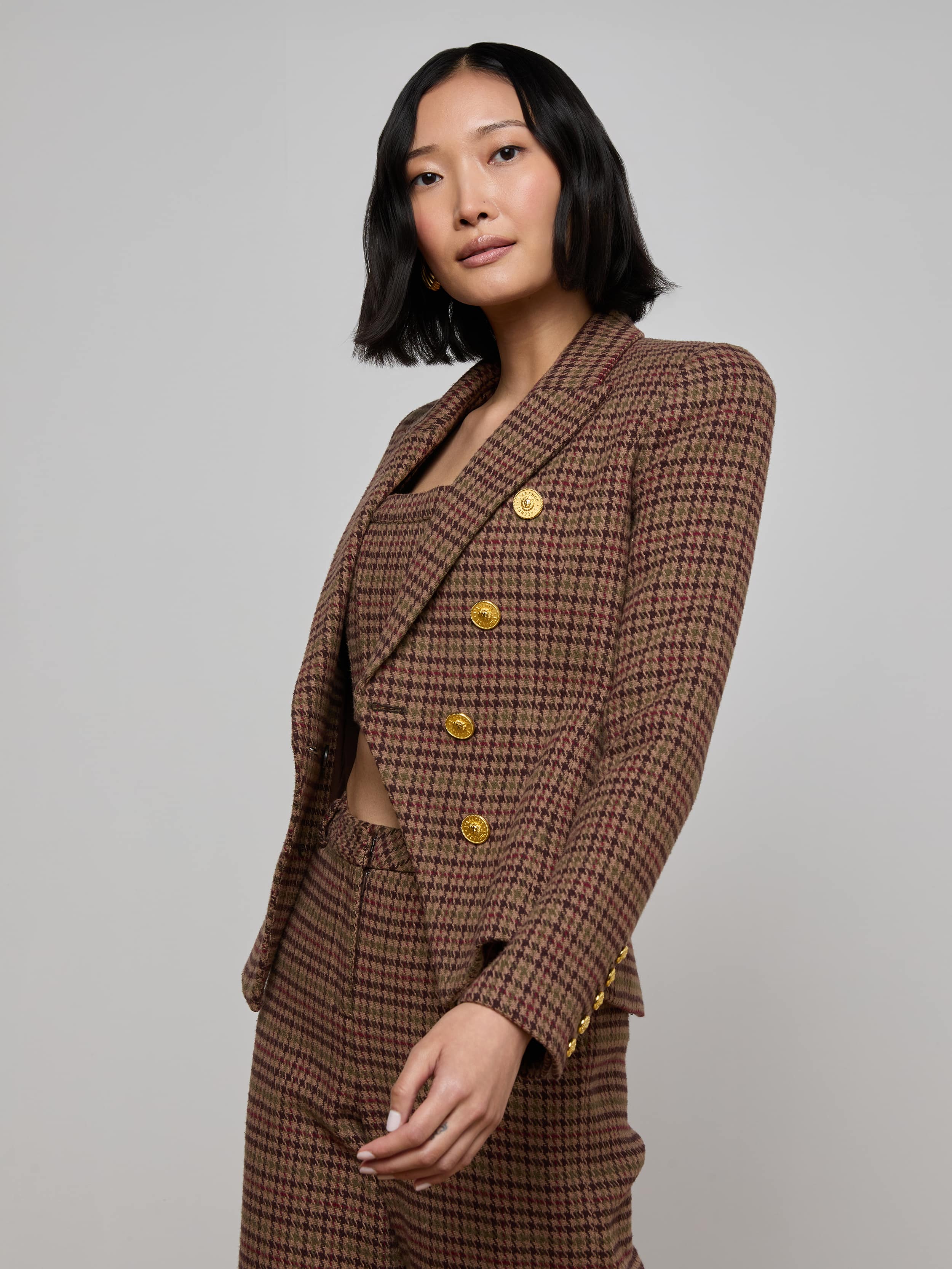 L'AGENCE - Bethany Houndstooth Blazer - Image 2