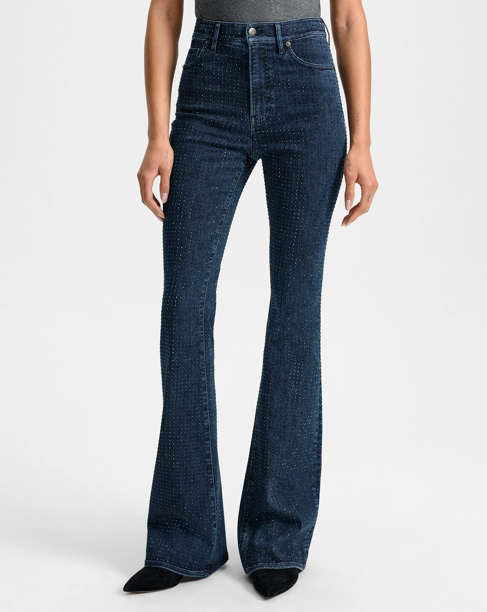Veronica Beard - Beverly Rhinestone Skinny - Flare Jean - Image 2