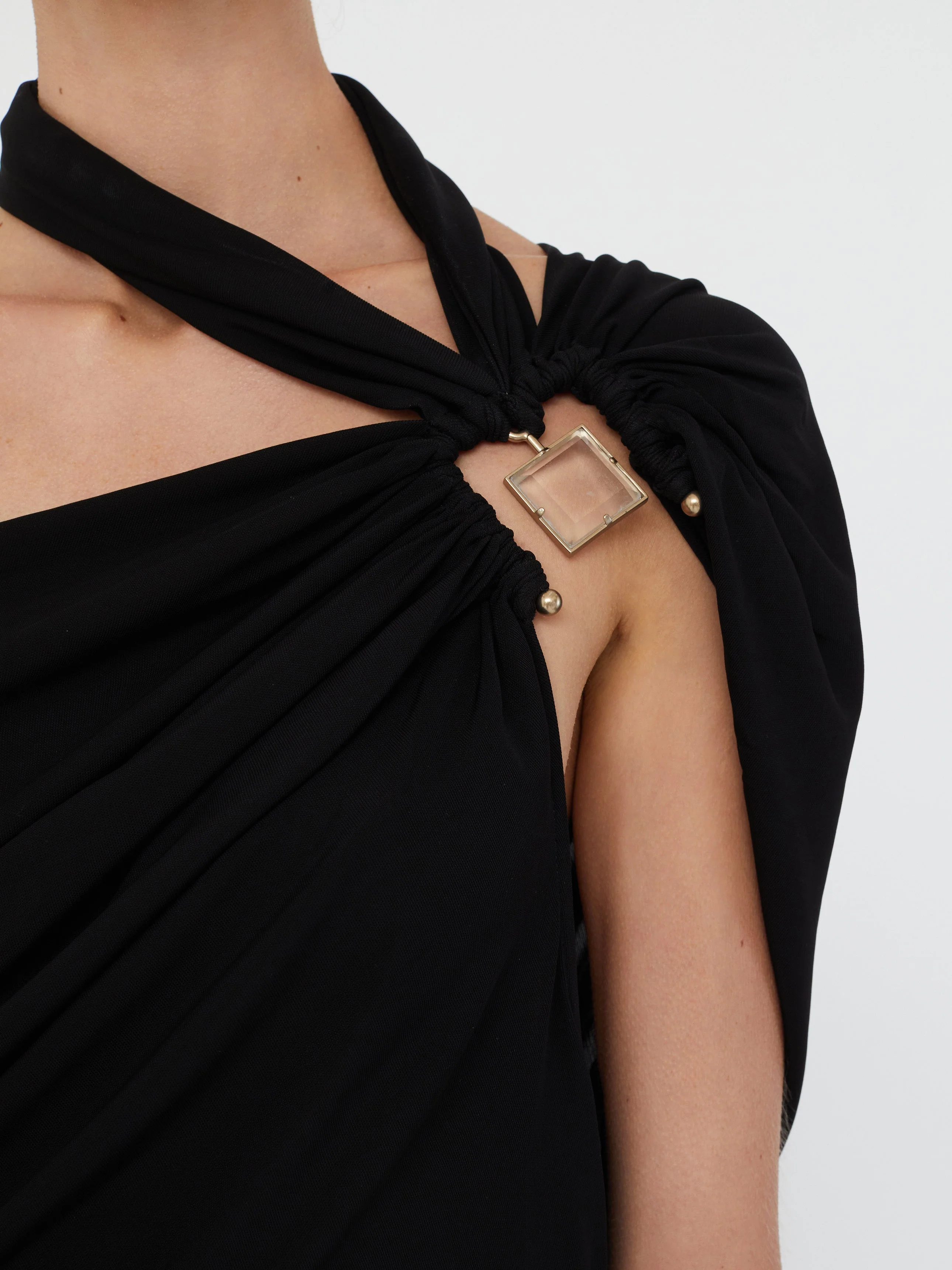 Christopher Esber - Bezel Quartz Halter Dress - Image 5