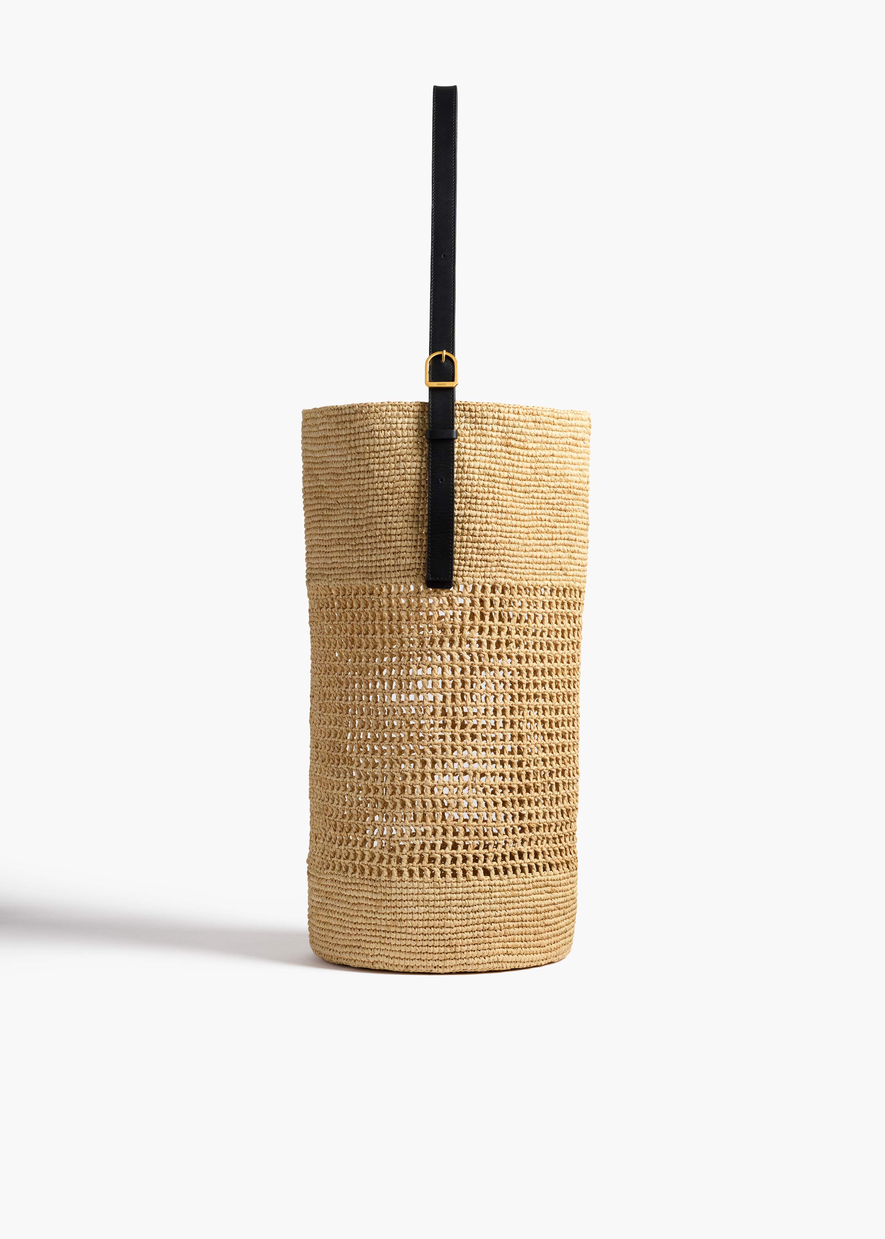 Khaite - Billie Bucket Bag in Natural Raffia
