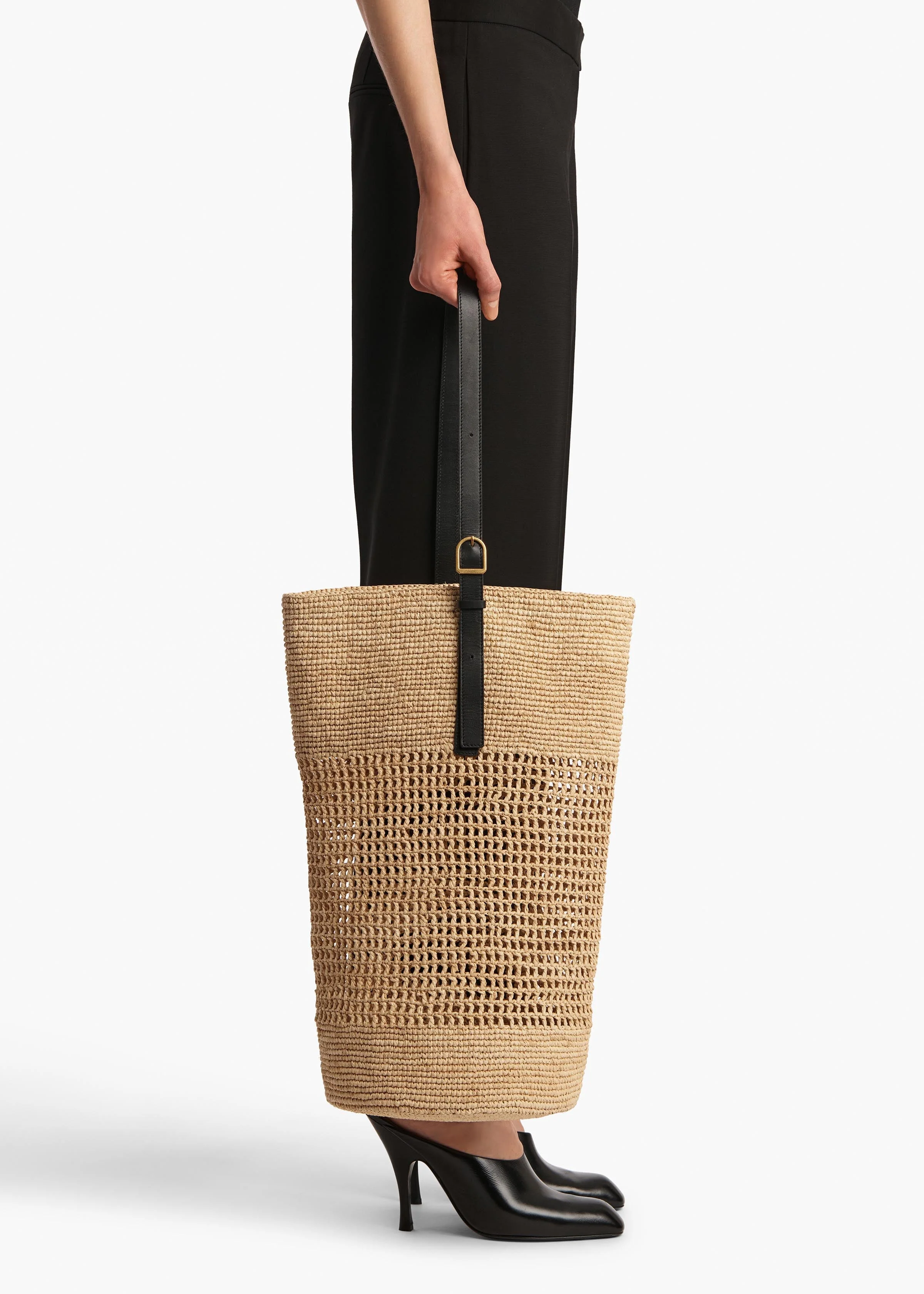 Khaite - Billie Bucket Bag in Natural Raffia - Image 10