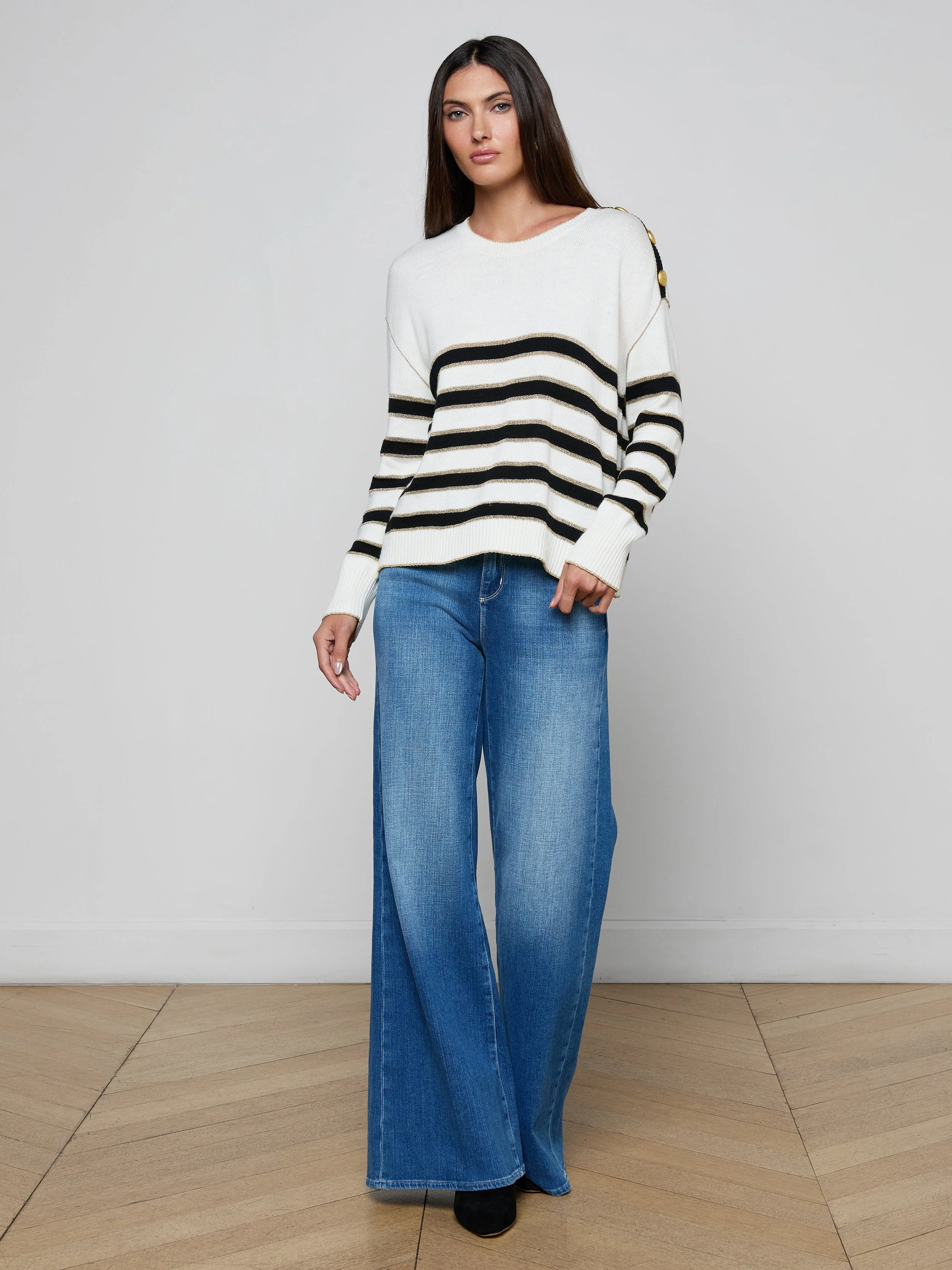 L'AGENCE - Bishop Striped Sweater - Image 4