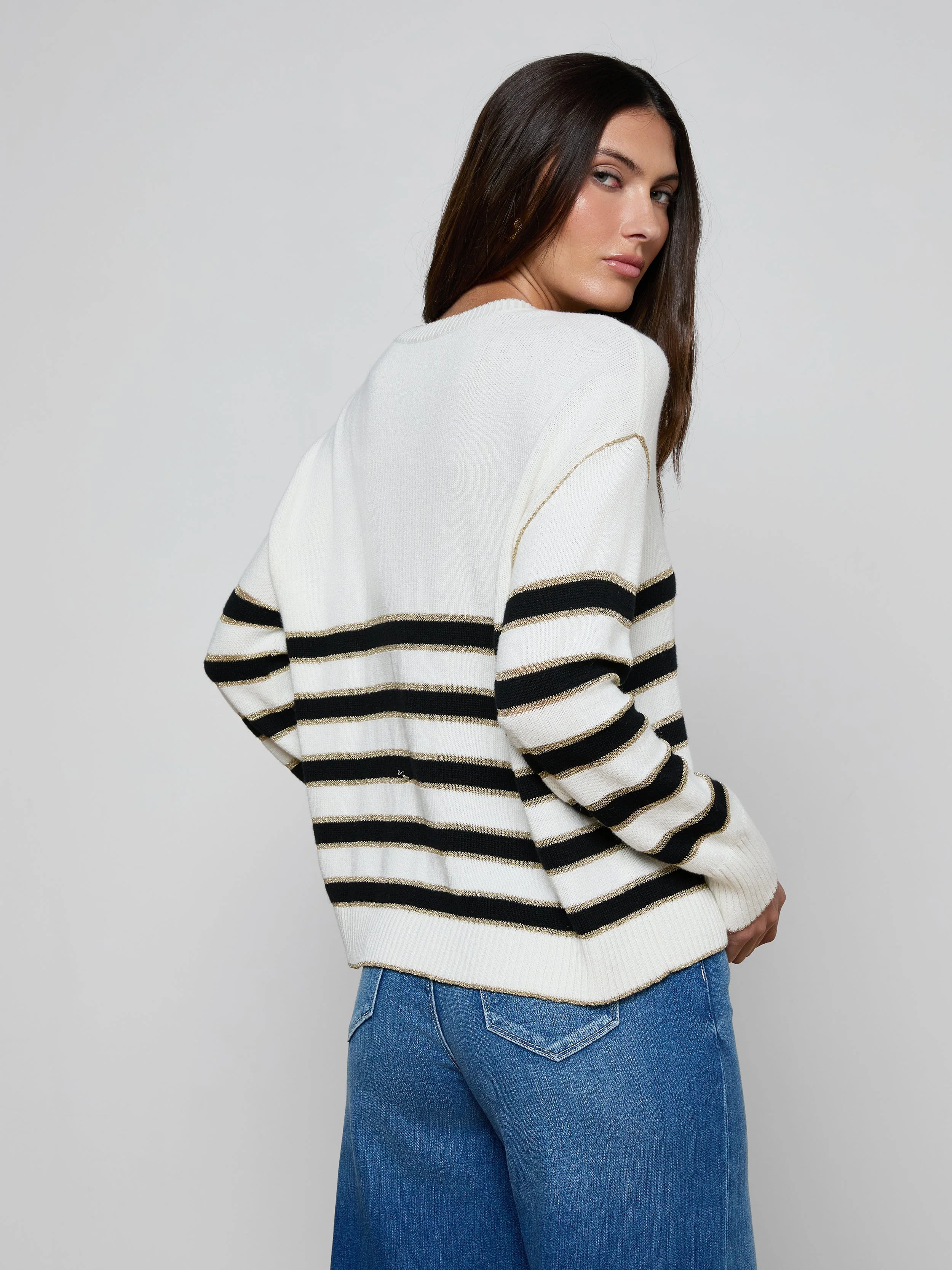L'AGENCE - Bishop Striped Sweater - Image 5