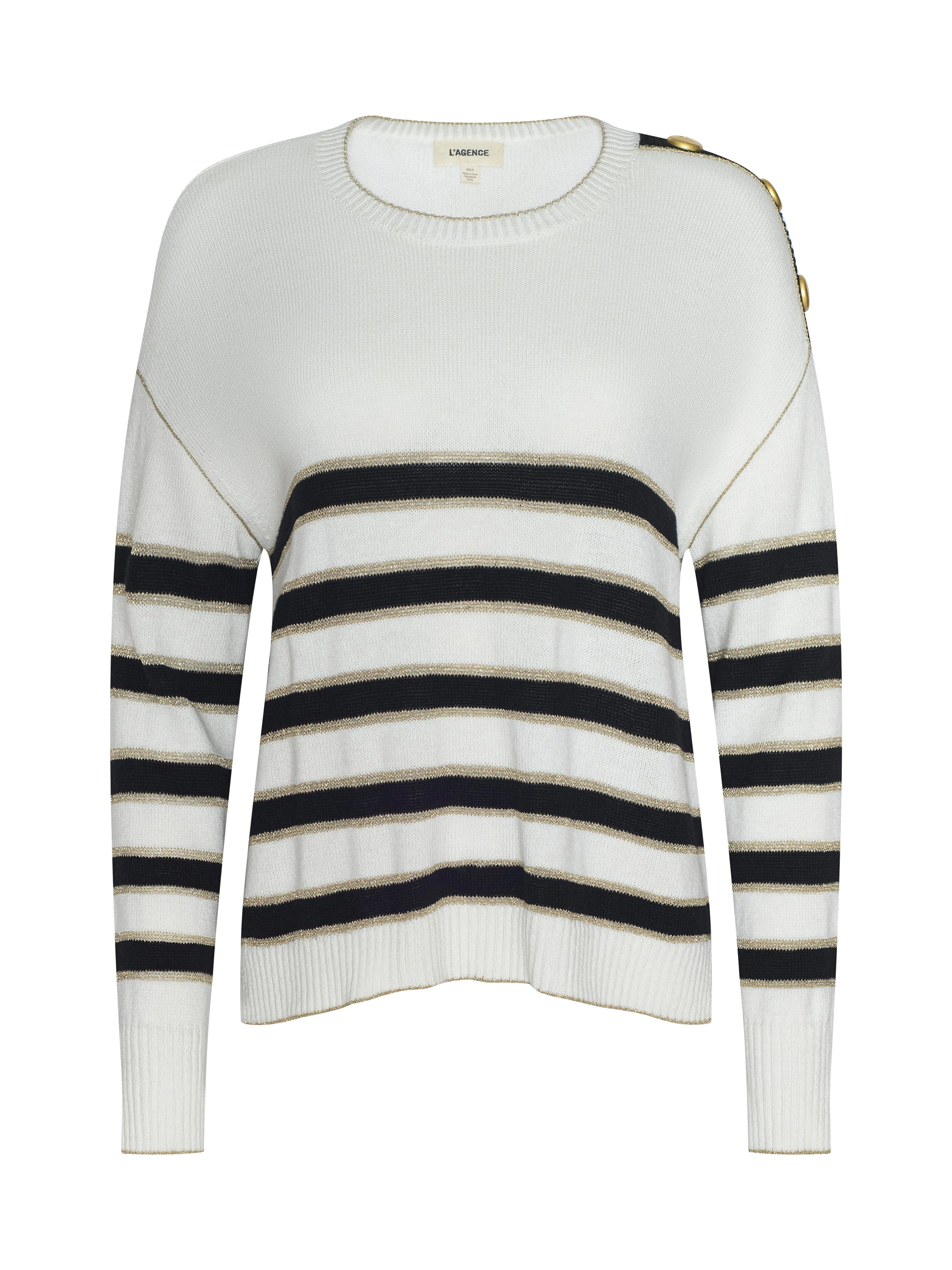 L'AGENCE - Bishop Striped Sweater - Image 7