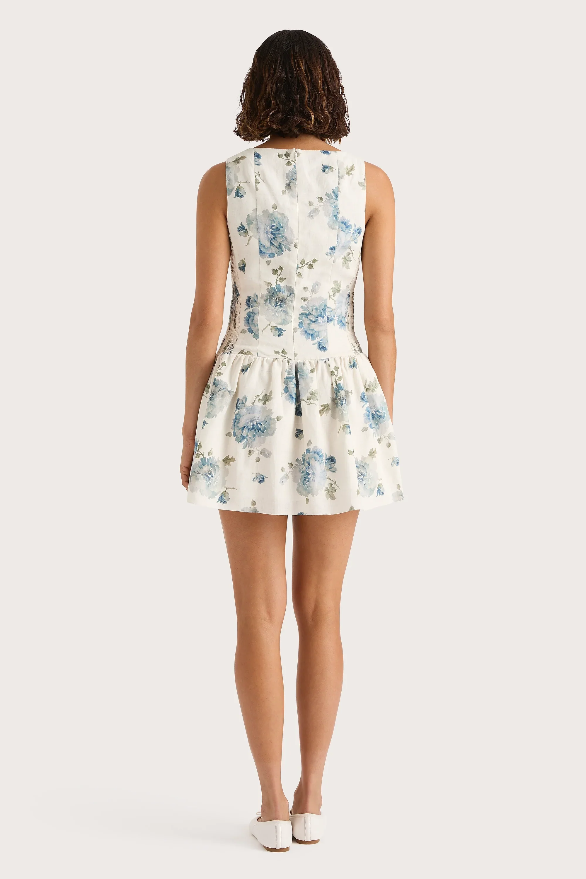 Faithfull - Blair Mini Dress Cecile Floral Pale Blue - Final Sale - Image 6