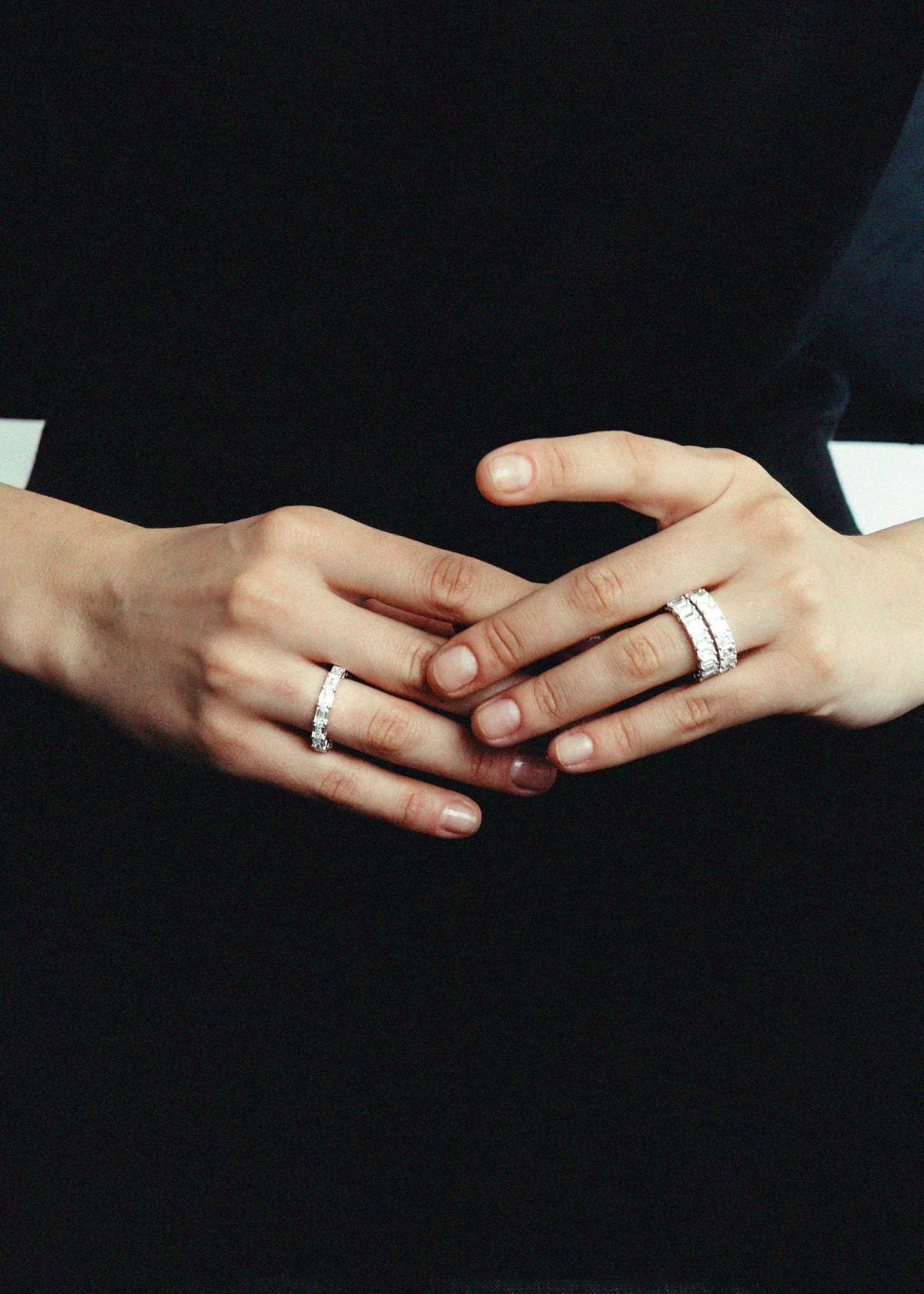 Kinn - Blaire Emerald Cut Diamond Eternity Band Ring White Gold - Image 4