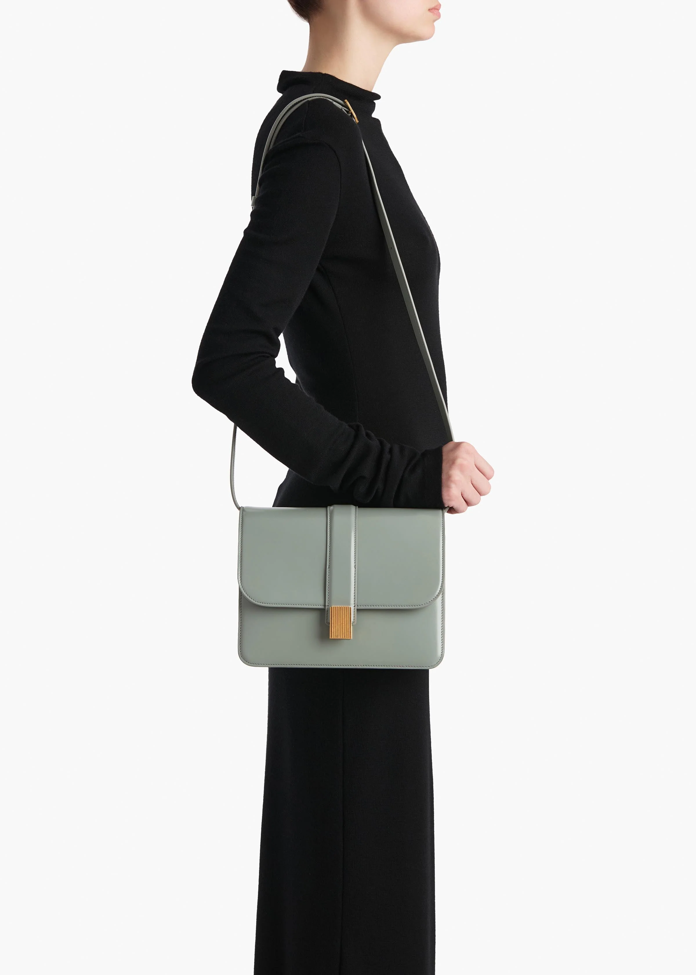 Khaite - Blake Crossbody Bag in Eucalyptus Leather - Image 11