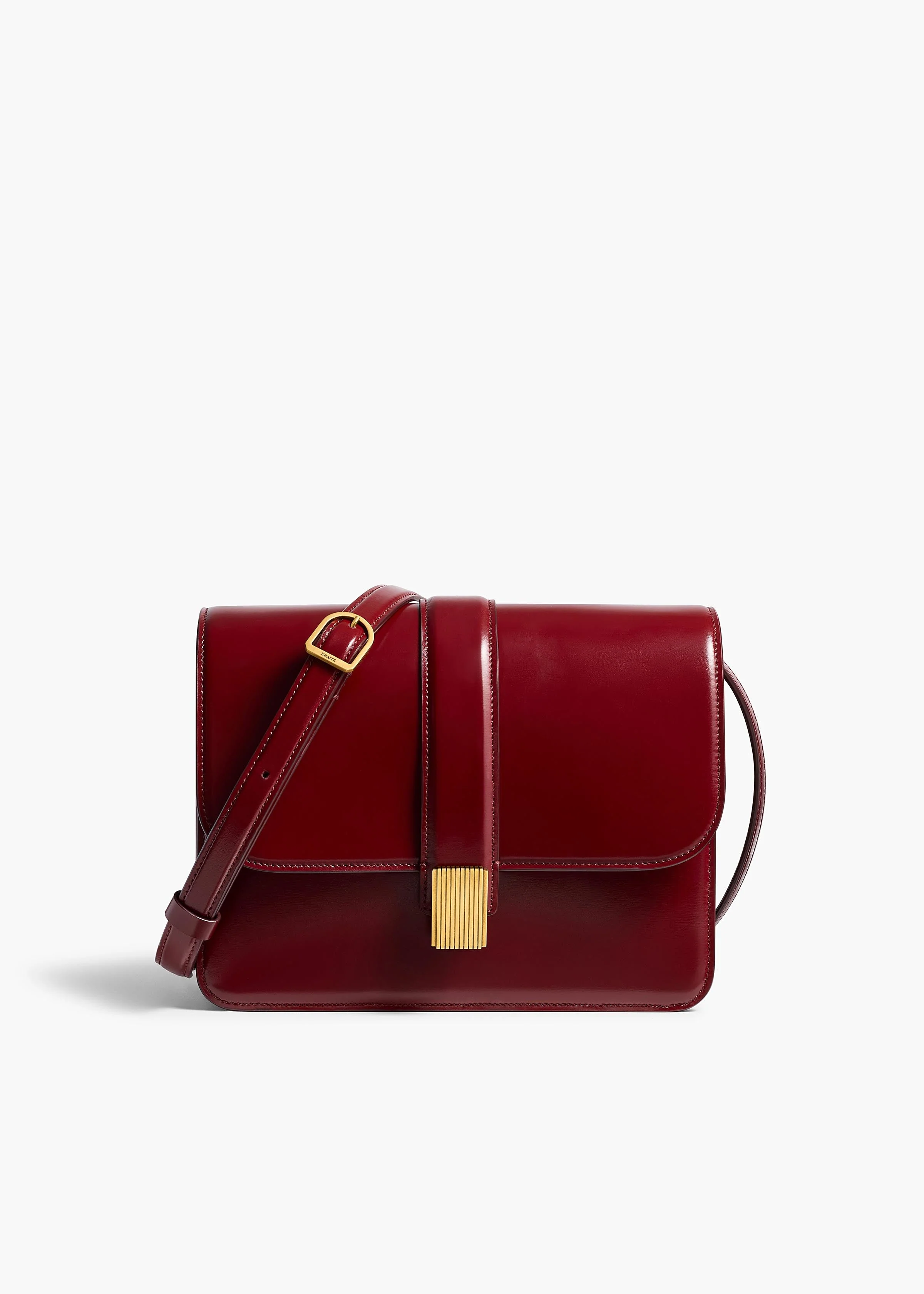 Khaite - Blake Crossbody Bag in Oxblood Leather