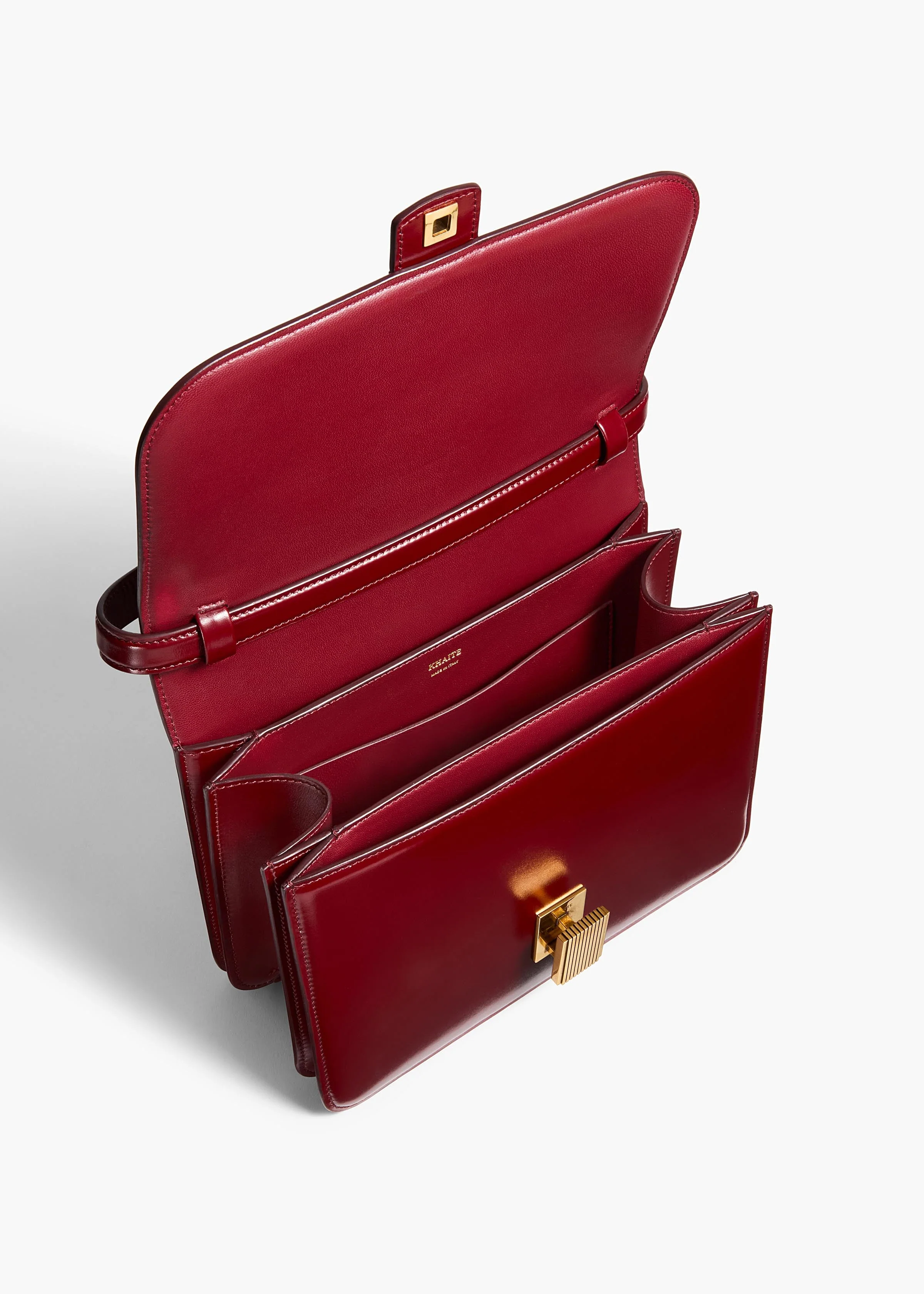 Khaite - Blake Crossbody Bag in Oxblood Leather - Image 3