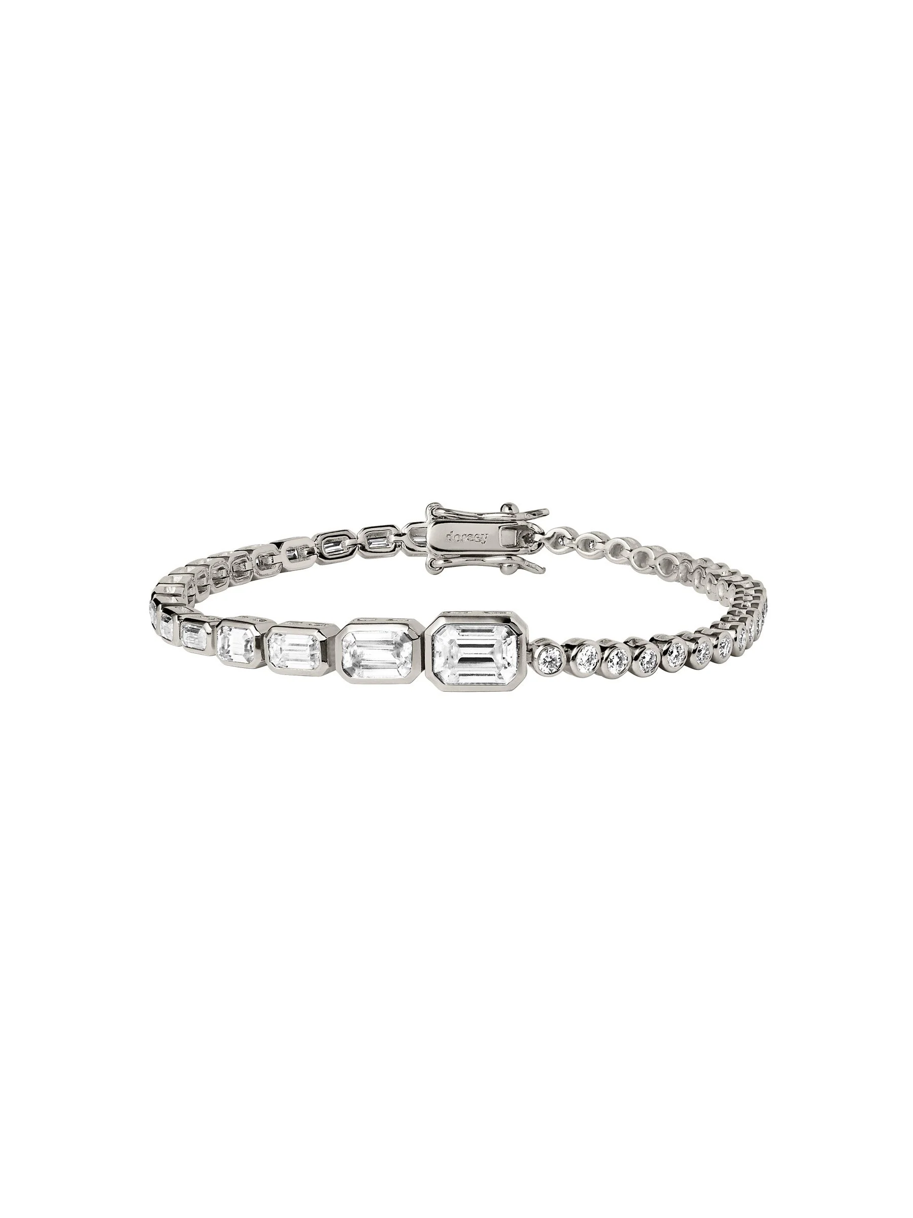 Dorsey - BLAKE GRADUATED BEZEL RIVIÈRE BRACELET IN MOISSANITE - Image 2