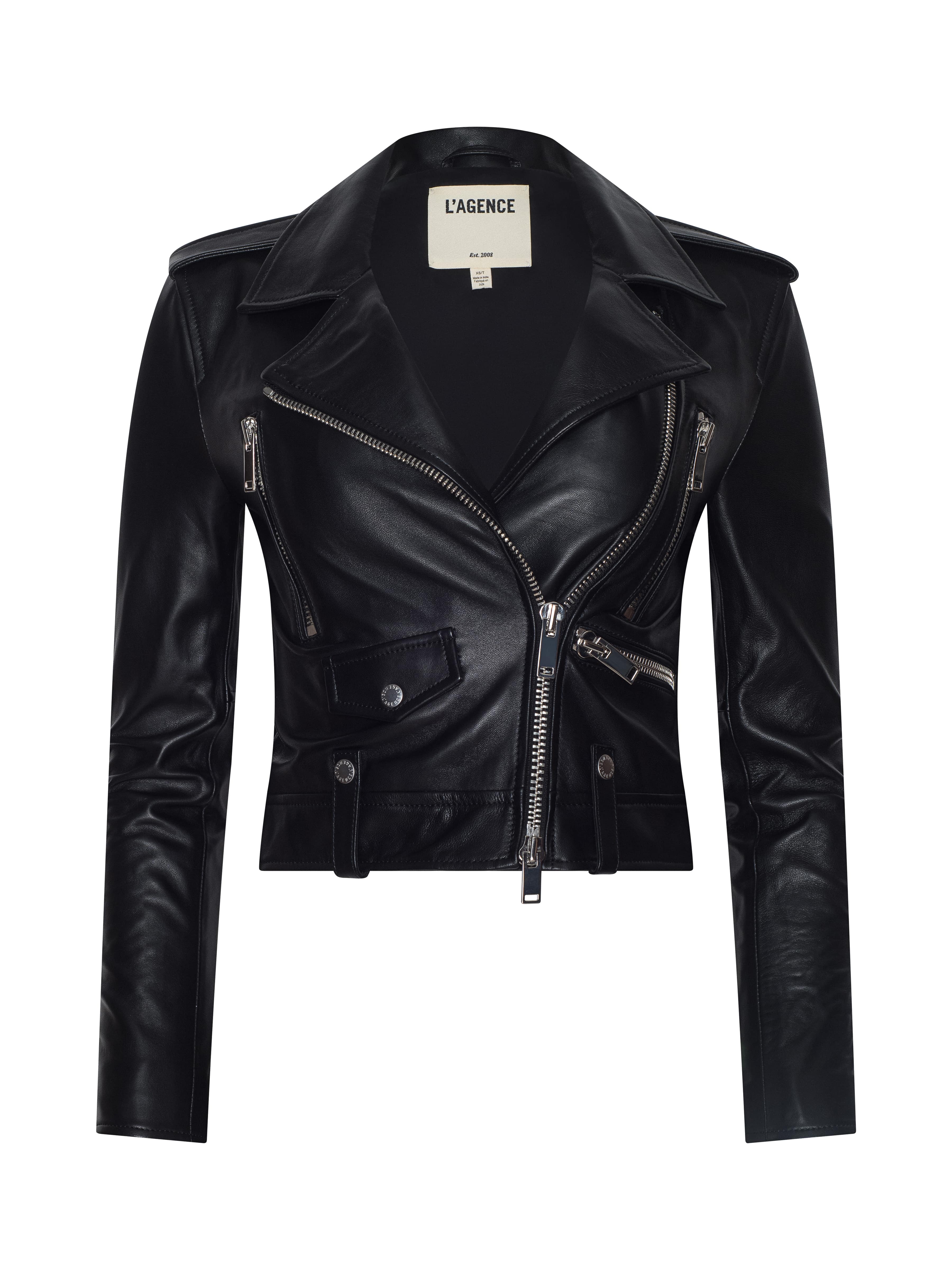 L'AGENCE - Blakely Leather Biker Jacket - Image 9