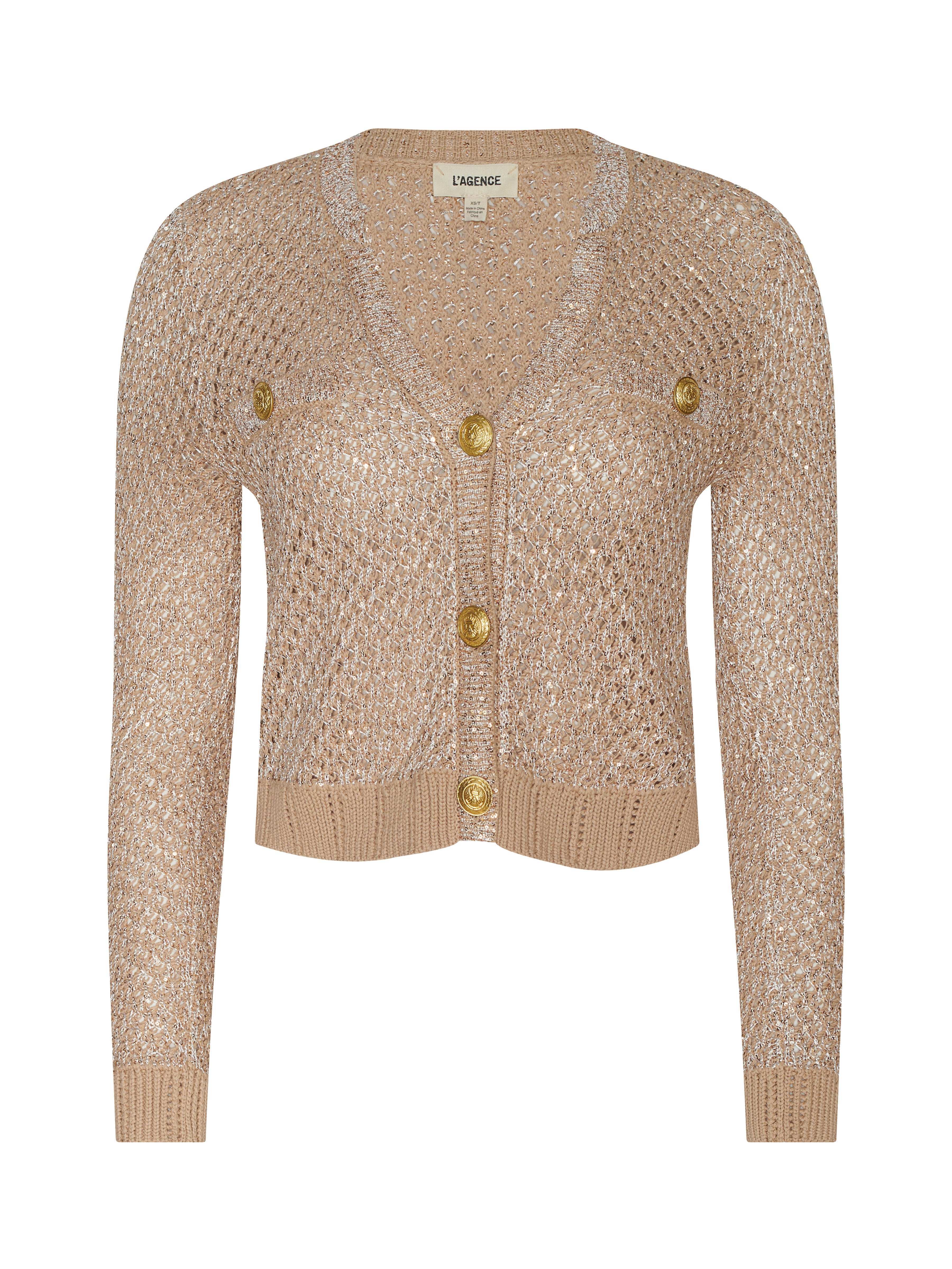 L'AGENCE - Blanca Sequin Cardigan - Image 6
