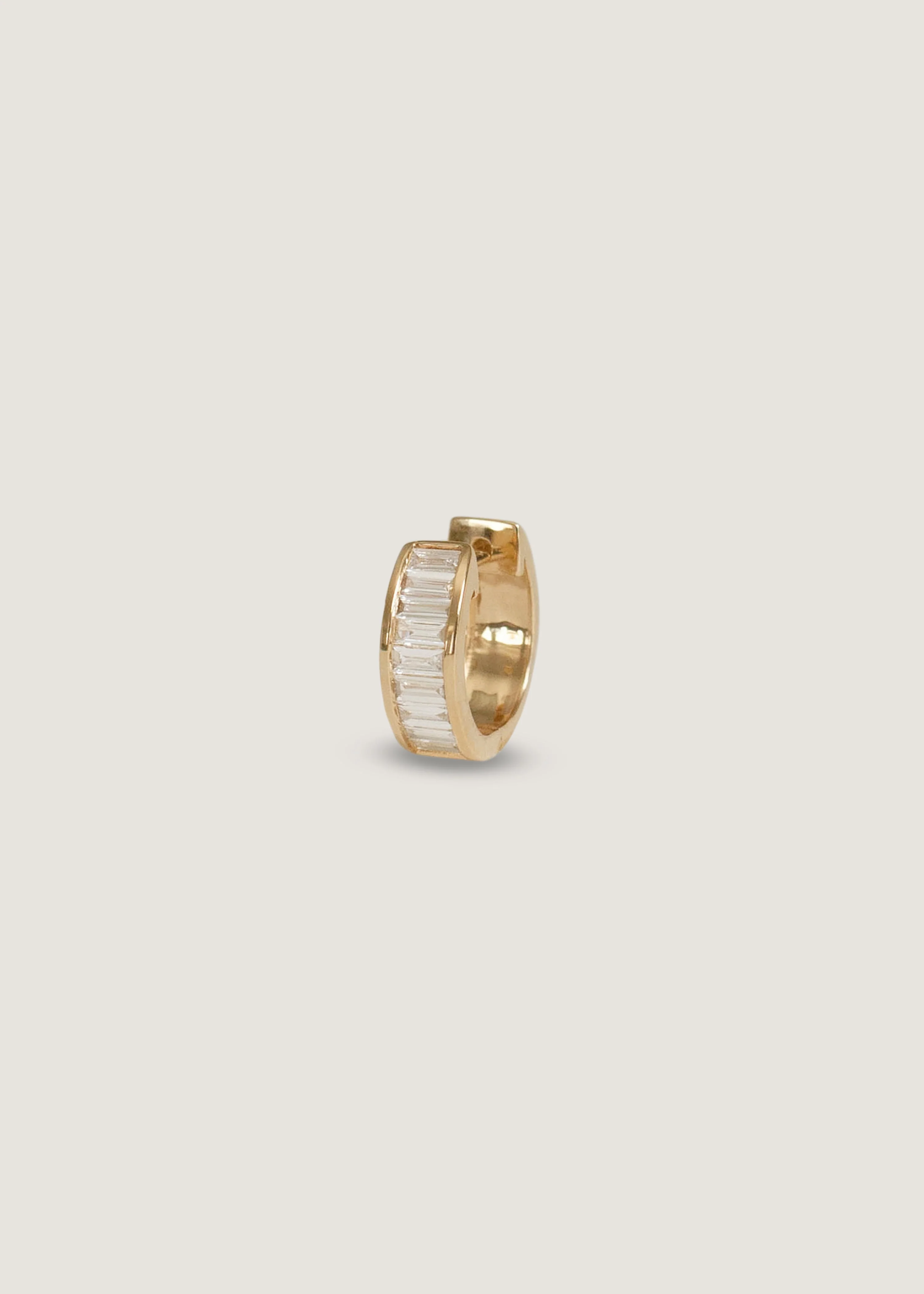 Kinn - Bobbi Baguette Diamond Huggie Earrings - Image 8
