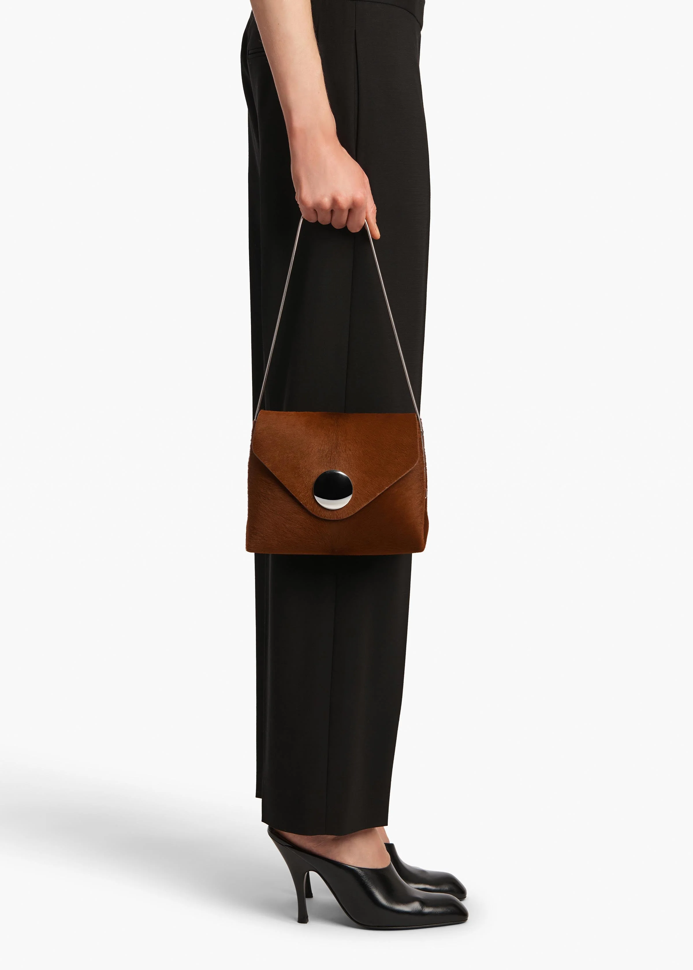 Khaite - Bobbi Bag in Rust Haircalf - Image 11