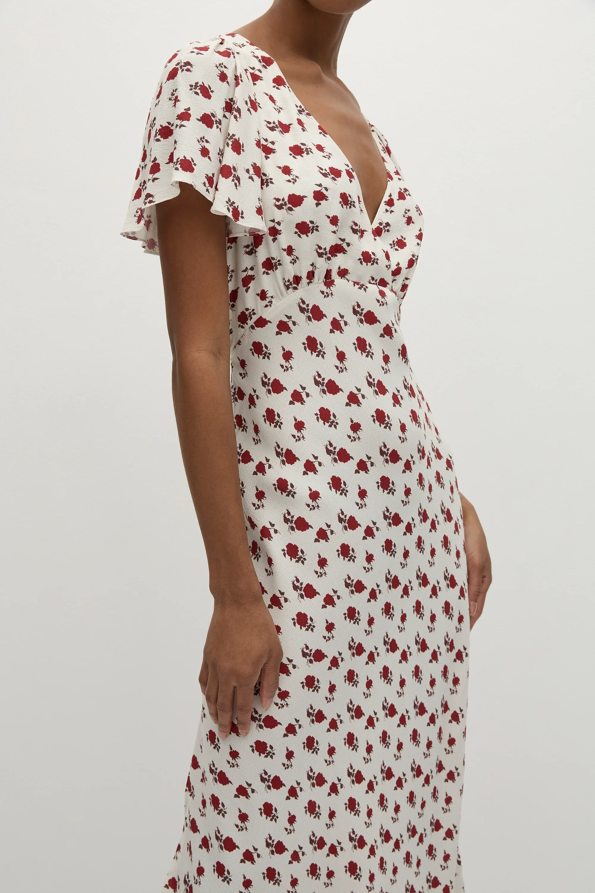 Faithfull - Boda Midi Dress Hazy Rose Deep Red - Final Sale - Image 2