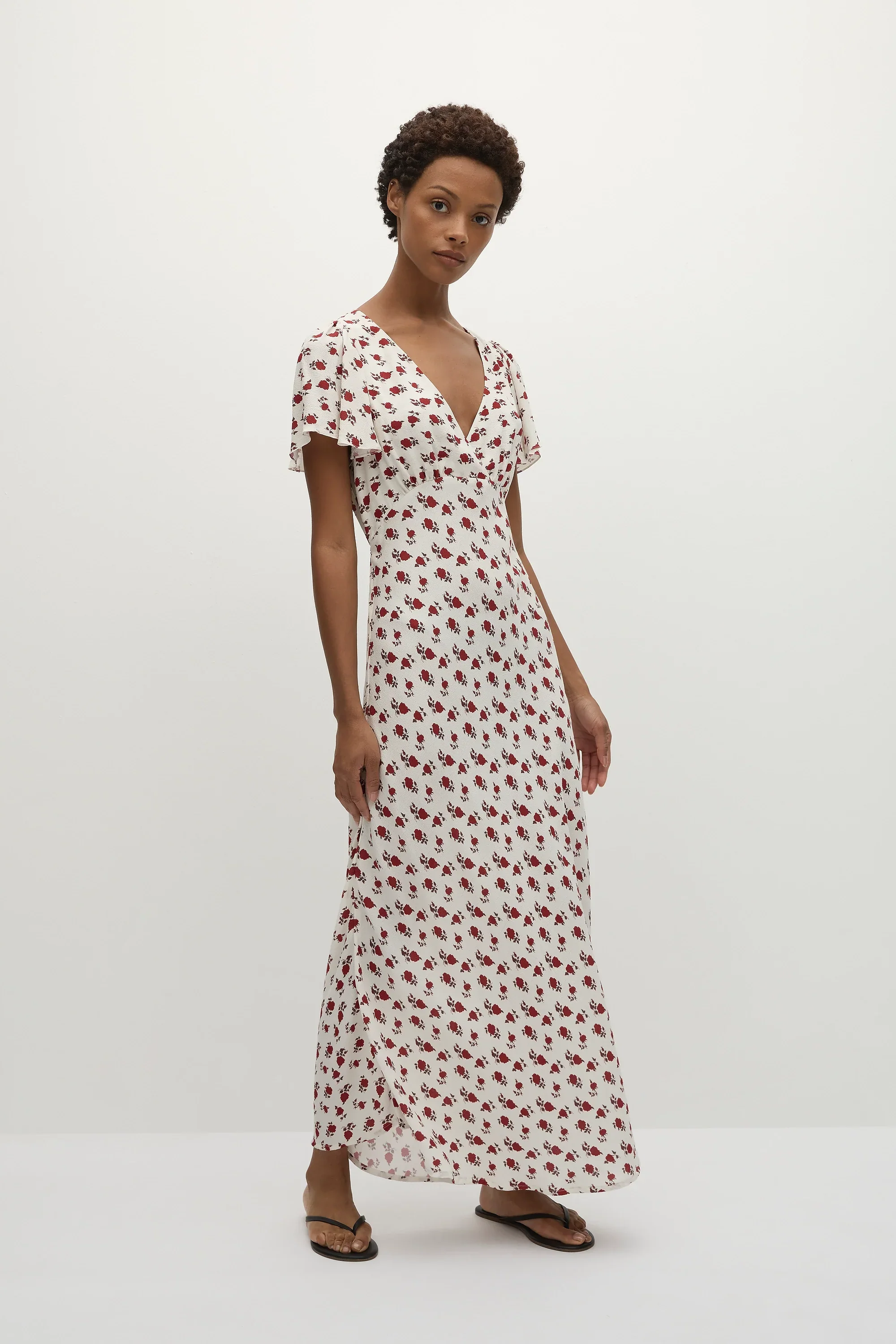 Faithfull - Boda Midi Dress Hazy Rose Deep Red - Final Sale - Image 3