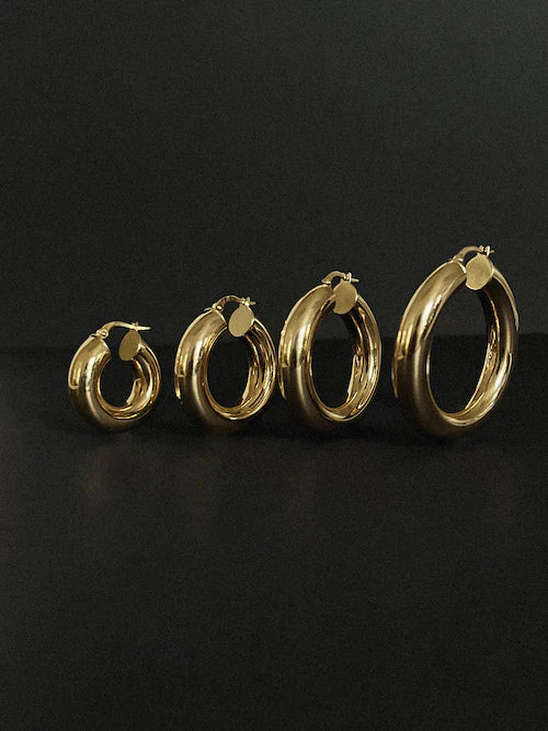 Kinn - Bold Hoop Earrings Medium - Image 5