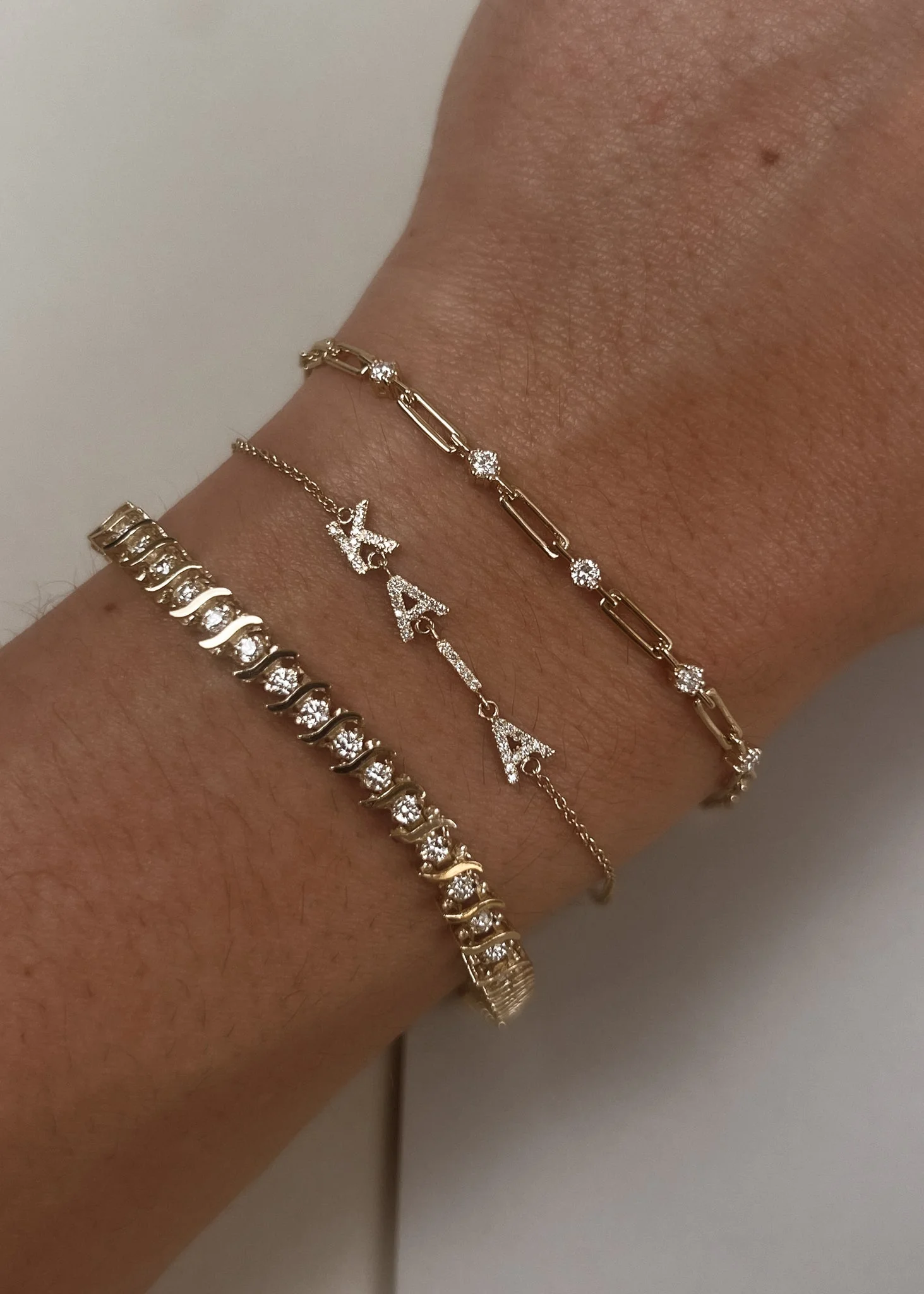 Kinn - Bold Nameplate Bracelet Diamond - Image 2