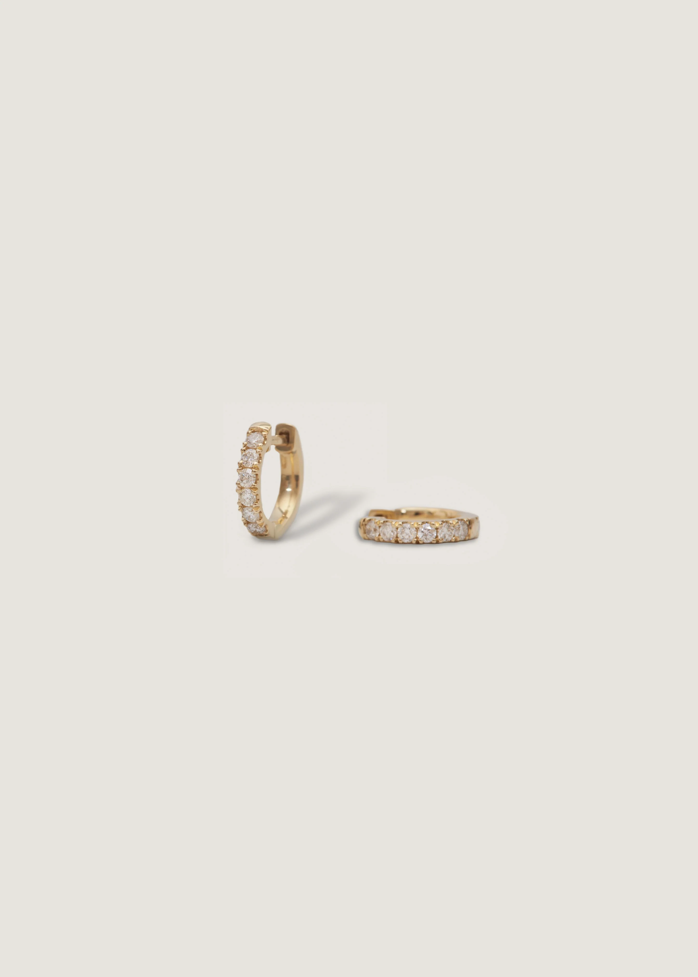 Kinn - Bold Pavé Huggie Earrings Diamond - Image 6