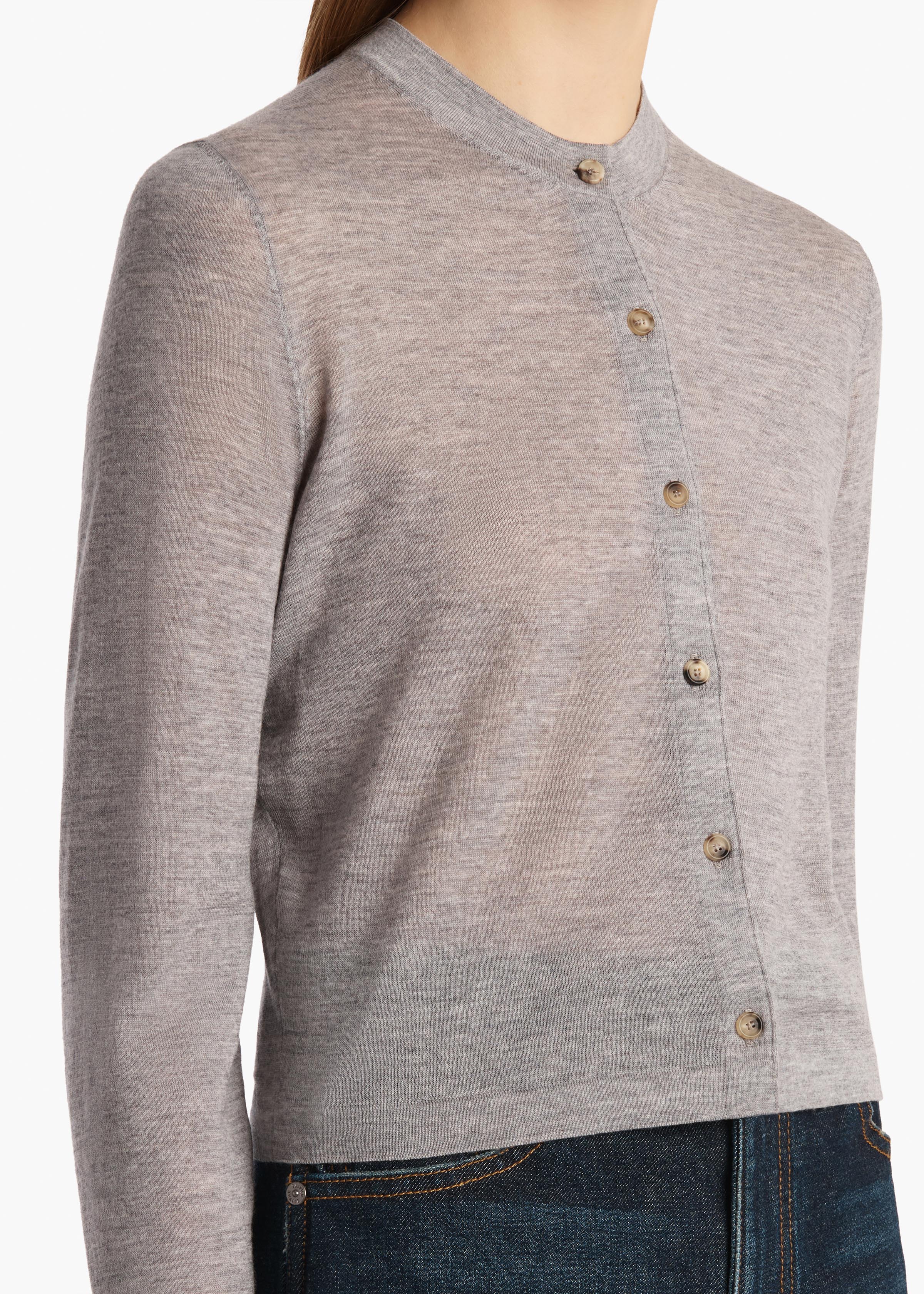 Khaite - Brieta Cardigan in Mercury - Image 12