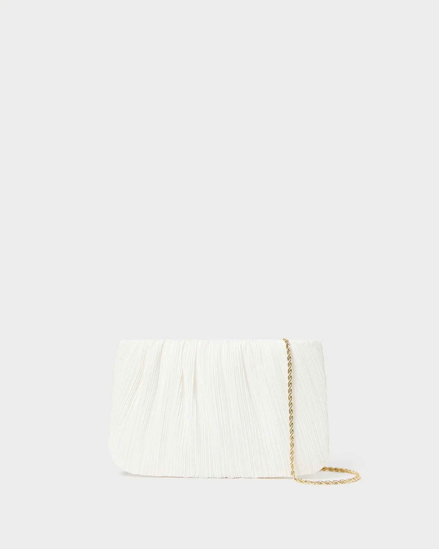 Loeffler Randall - Brit White Flat Pleated Clutch