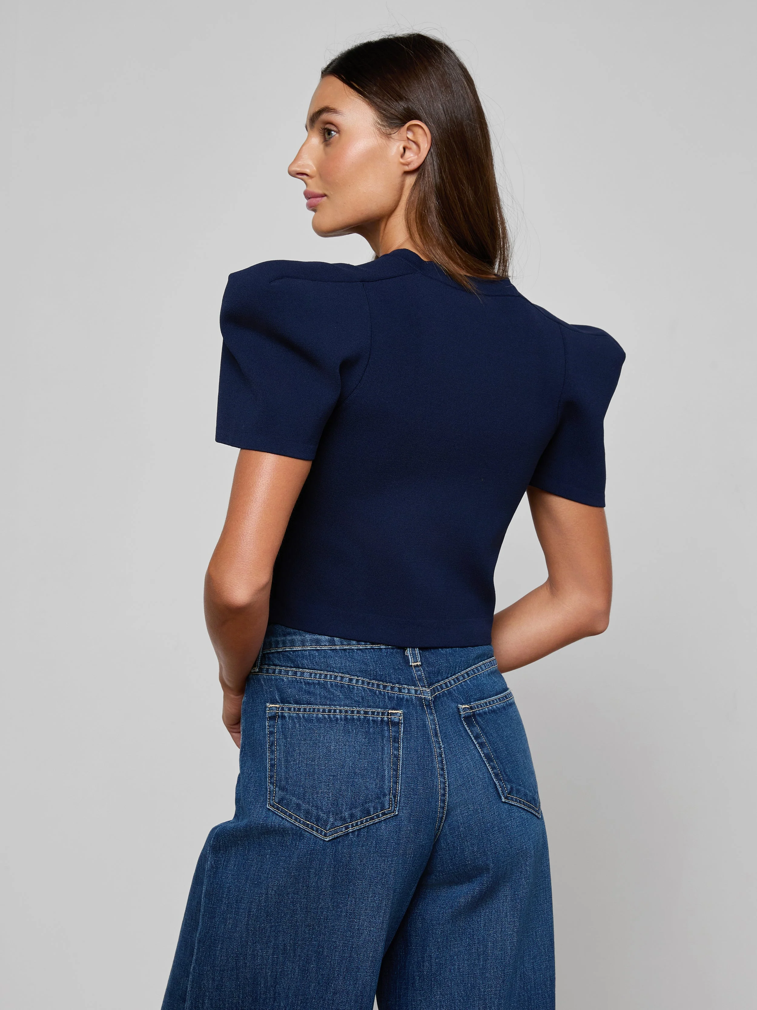L'AGENCE - Britt Statement Shoulder Cardigan - Image 4