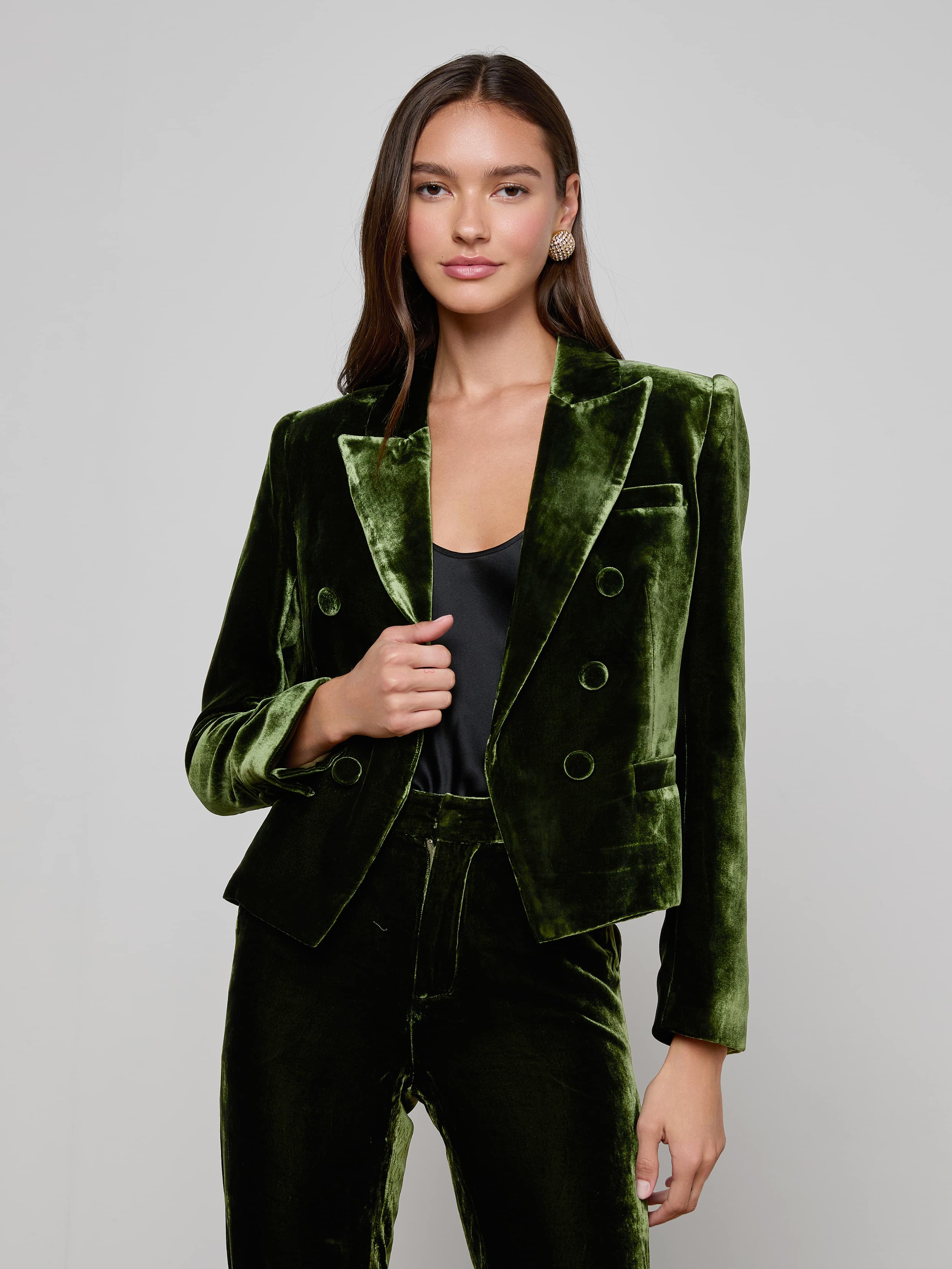 L'AGENCE - Brooke Velvet Blazer