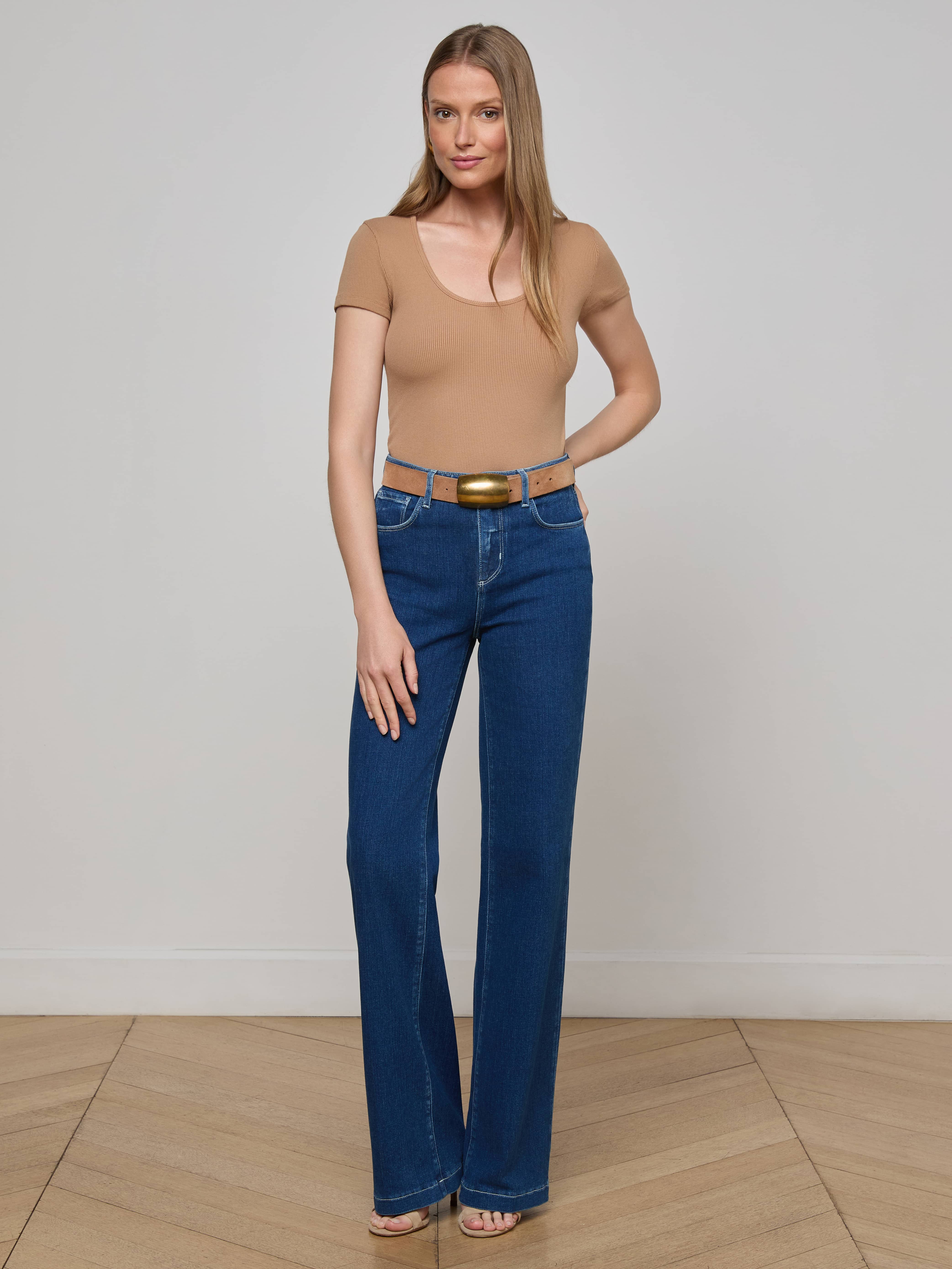 L'AGENCE - Brynlee Scoopneck Tee - Image 3