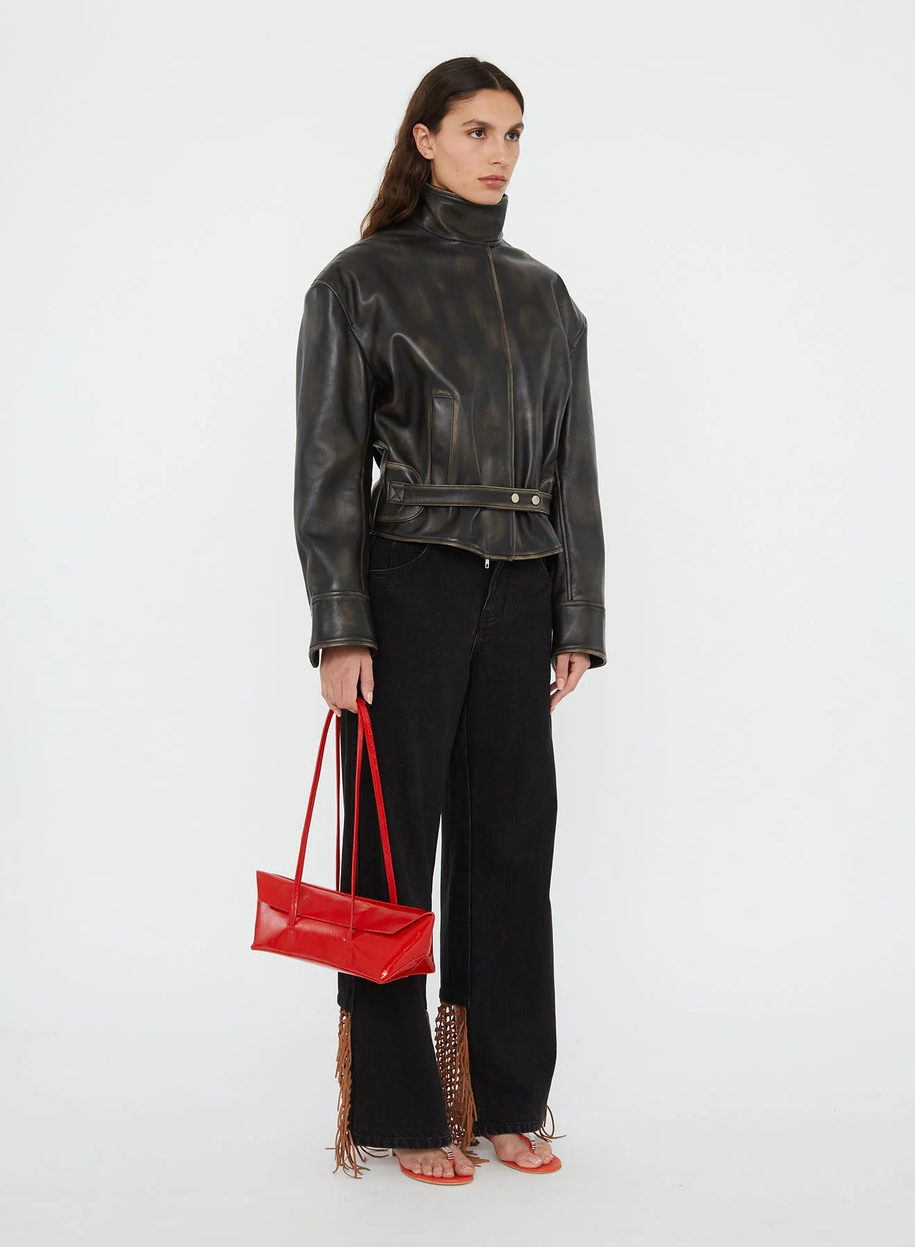 Christopher Esber - Burnished Eddie Leather Jacket - Image 4