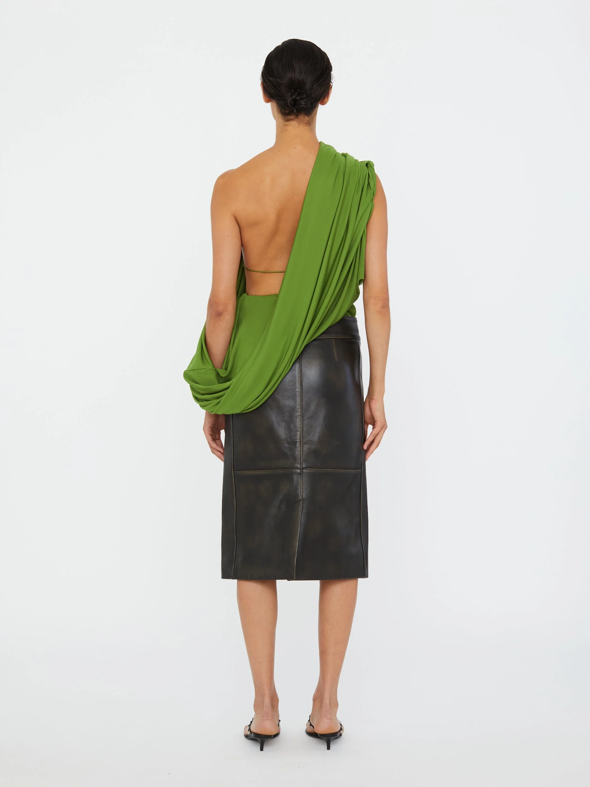 Christopher Esber - Burnished Eddie Leather Skirt - Image 2