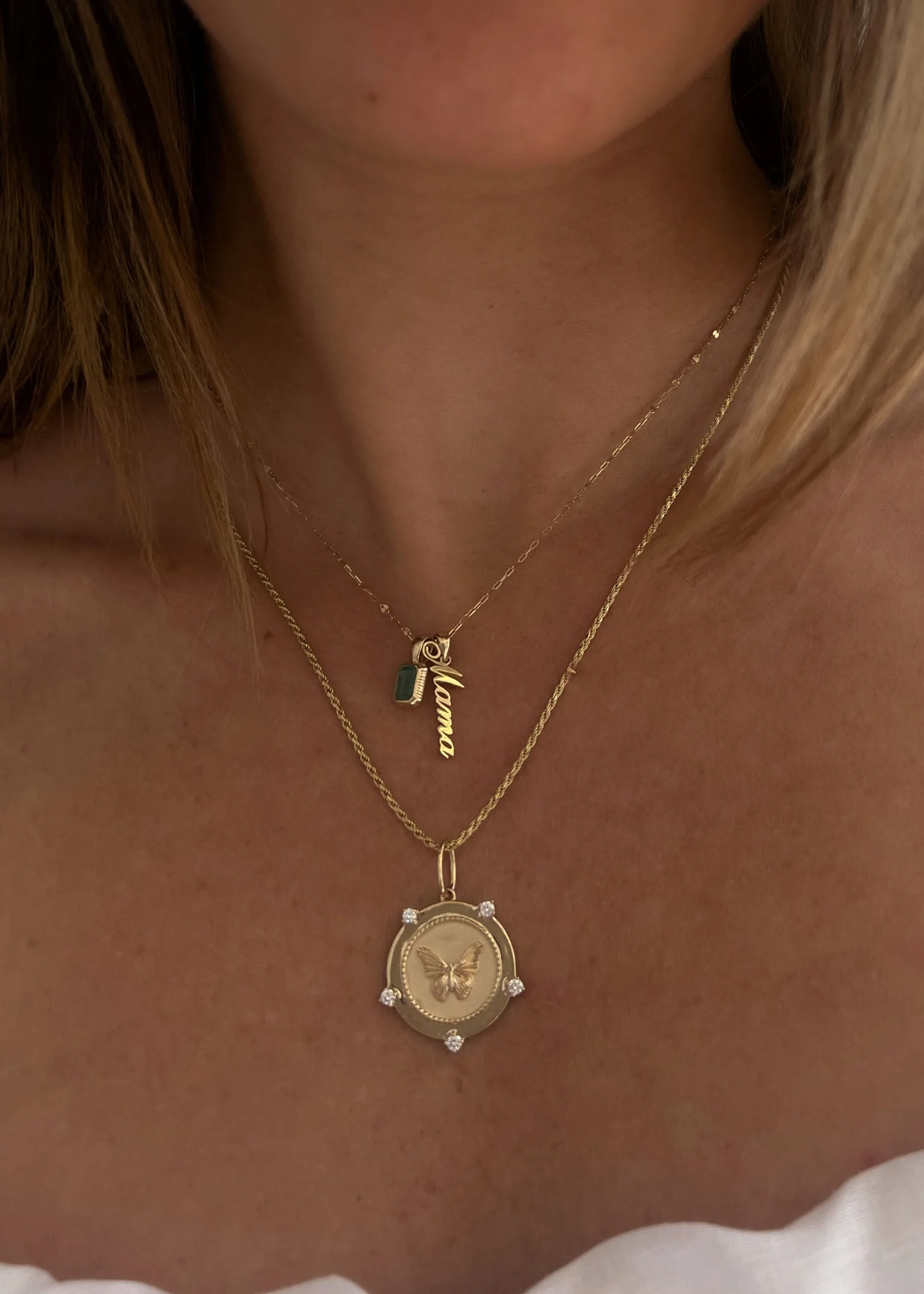 Kinn - Butterfly Coin Pendant Diamond - Image 4