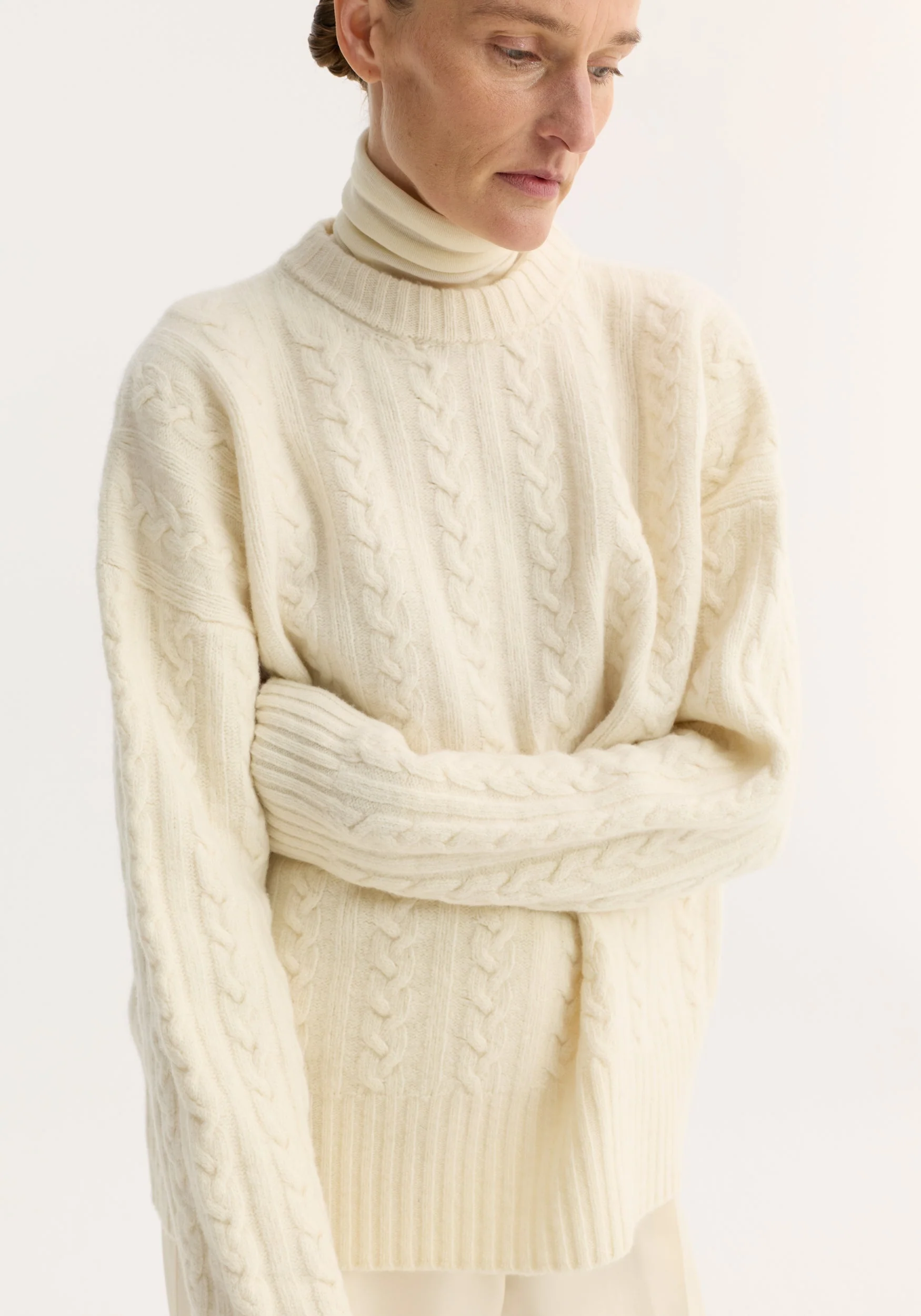 ROHE - Cable knit jumper | off white - Image 3