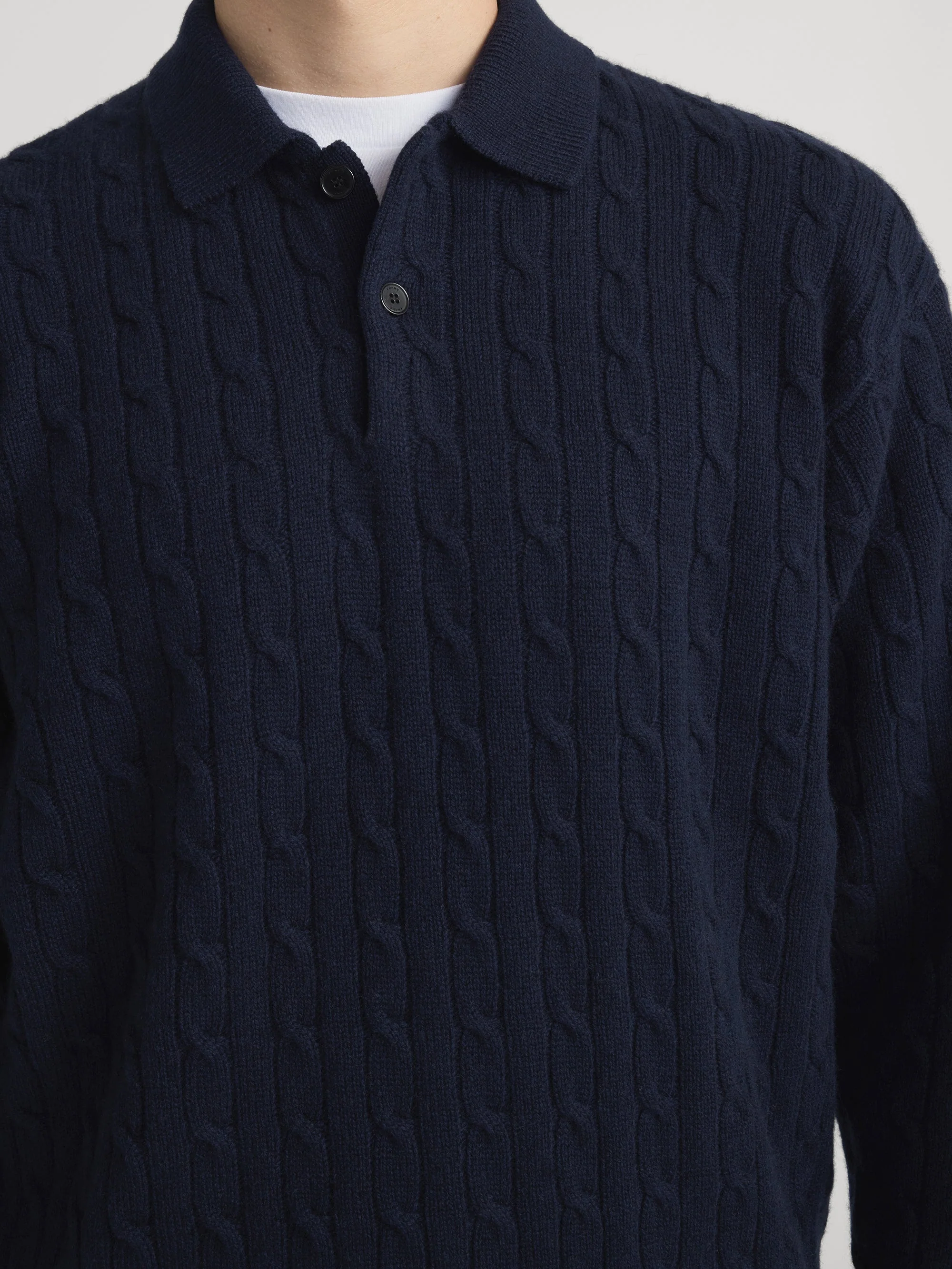 FRAME - Cable Polo Sweater - Image 4