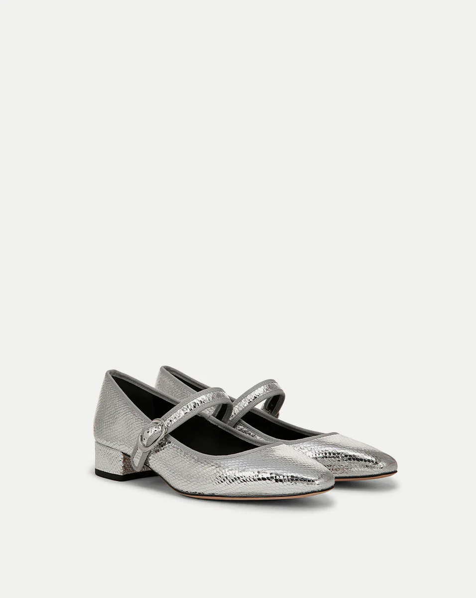 Veronica Beard - Cade Metallic Mary Jane Ballet Pump - Image 2